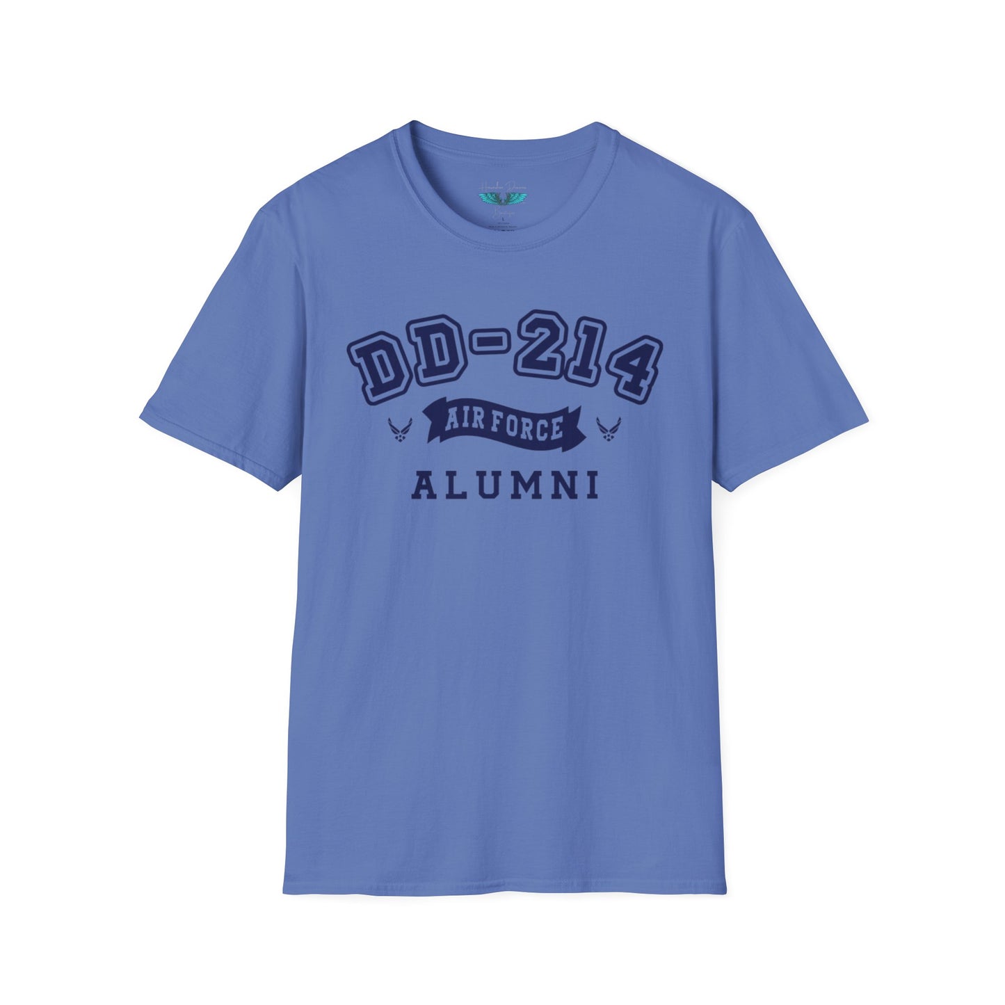 Air Force Alumni Women's Soft Style T-Shirt Letters in Navy