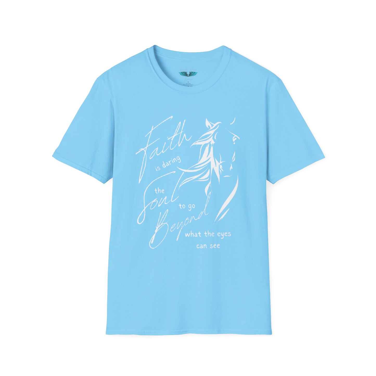 Faith and Horses in White Unisex Softstyle T-Shirt