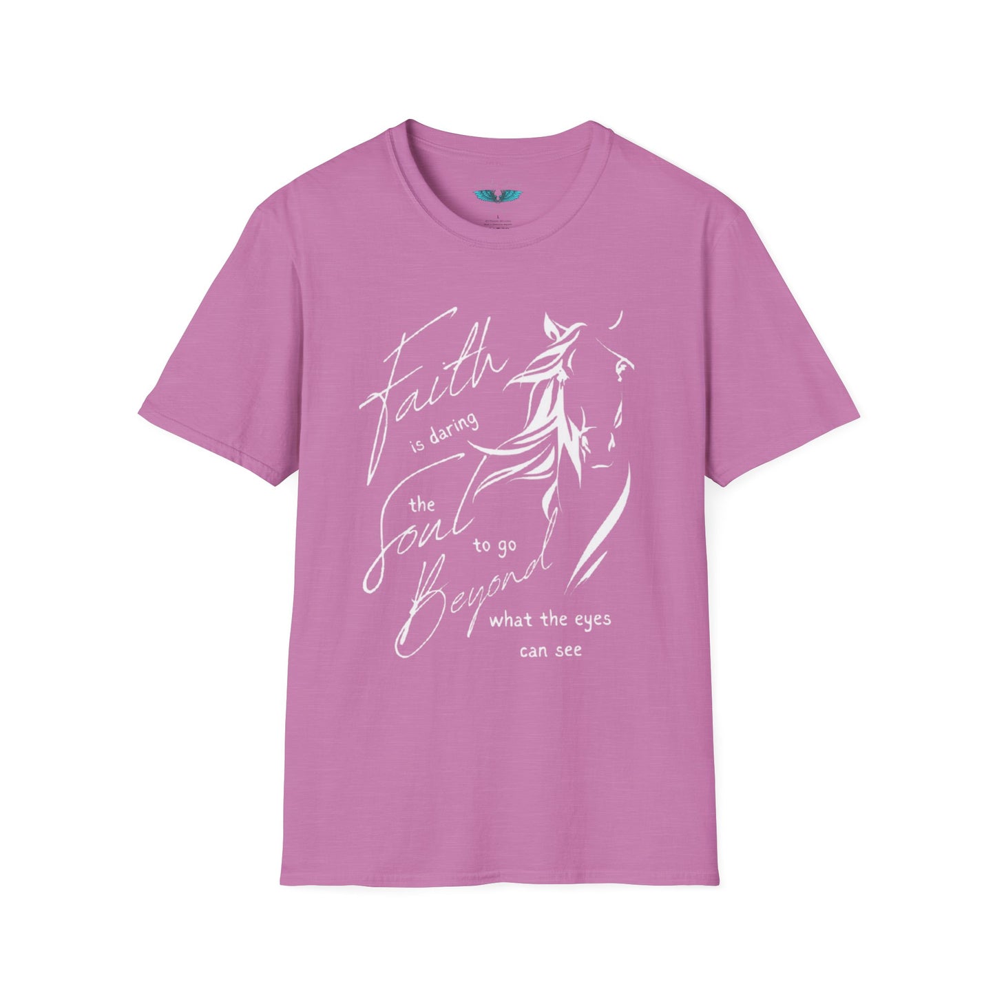 Faith and Horses in White Unisex Softstyle T-Shirt