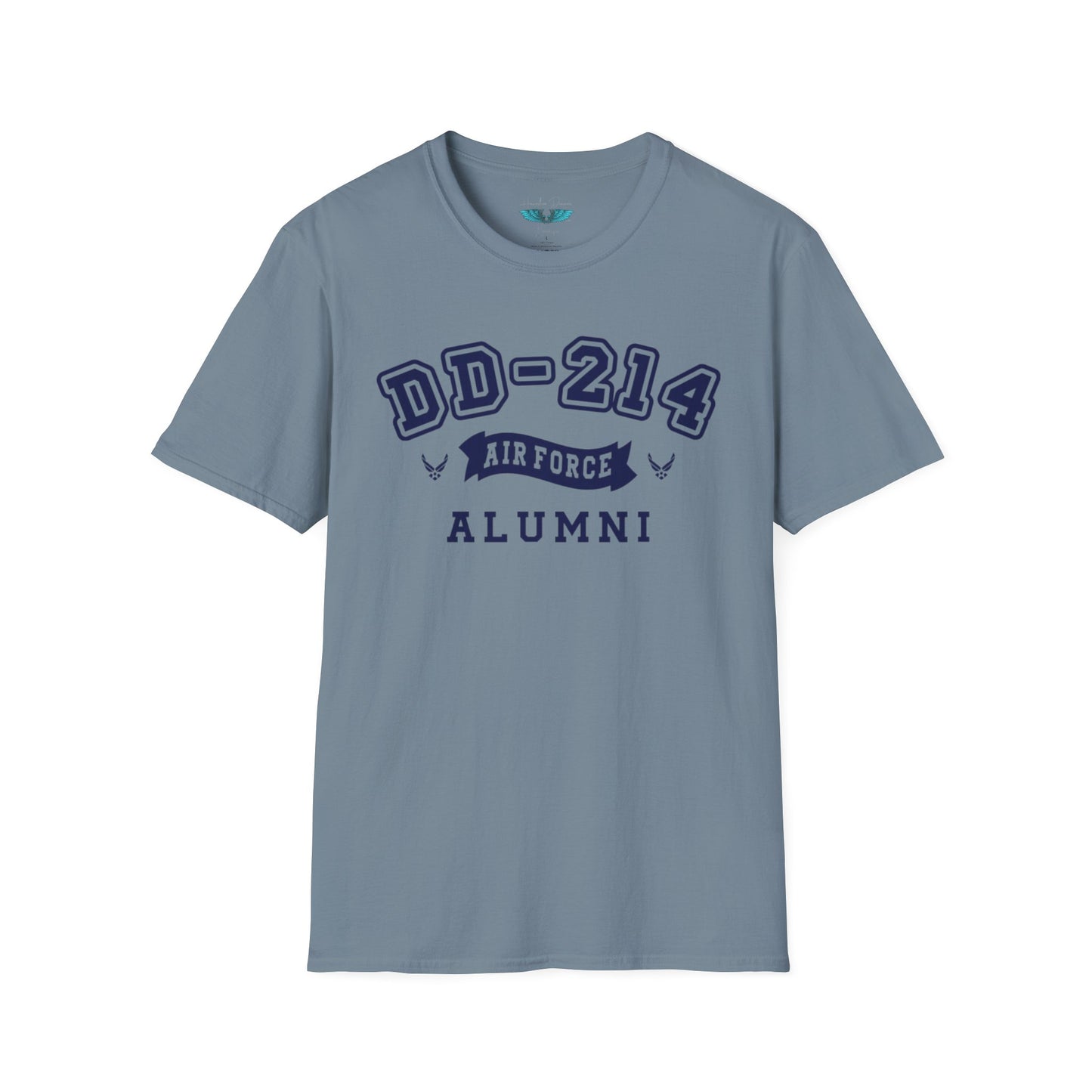 Air Force Alumni Women's Soft Style T-Shirt Letters in Navy