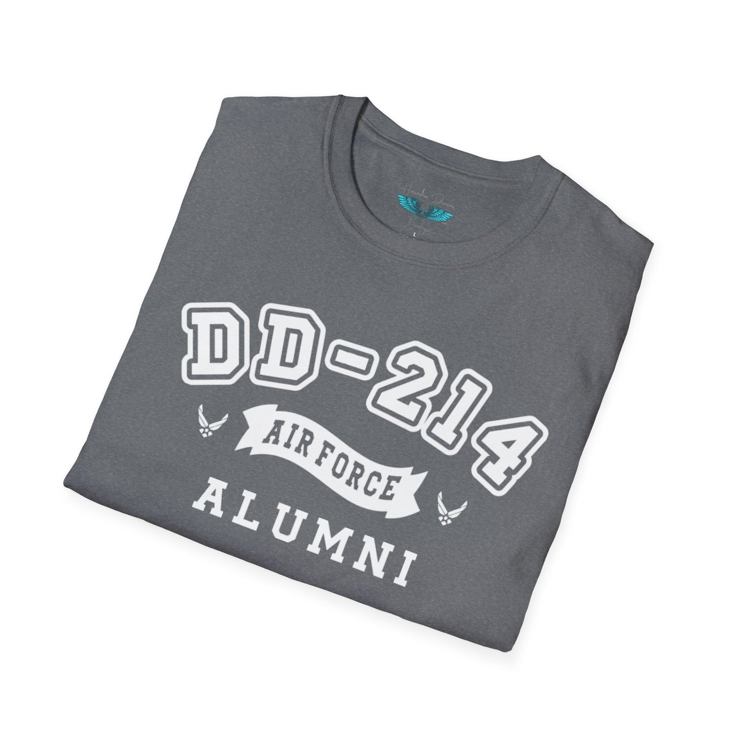Airforce Alumni Women's Softstyle T-Shirt - Retired Graphic Tee White Text