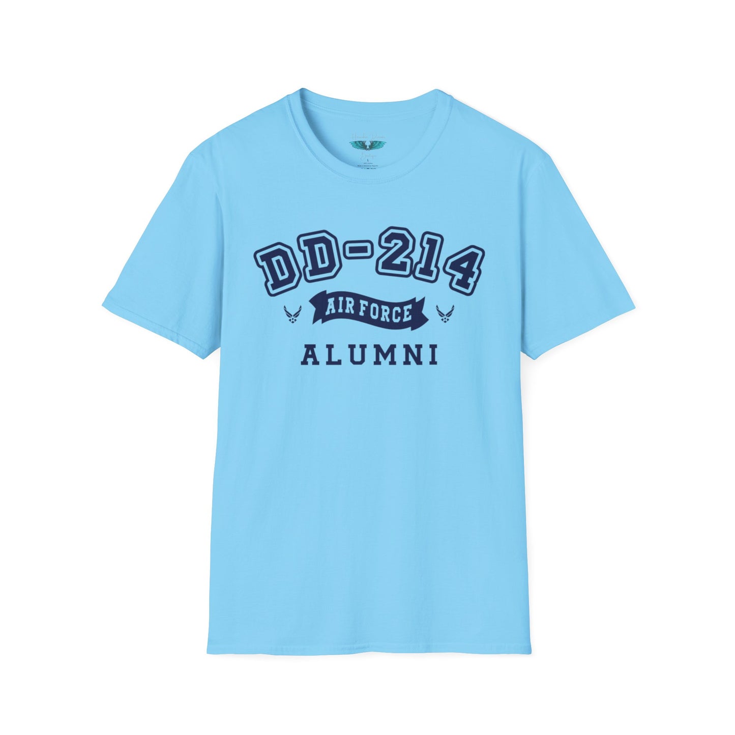Air Force Alumni Women's Soft Style T-Shirt Letters in Navy
