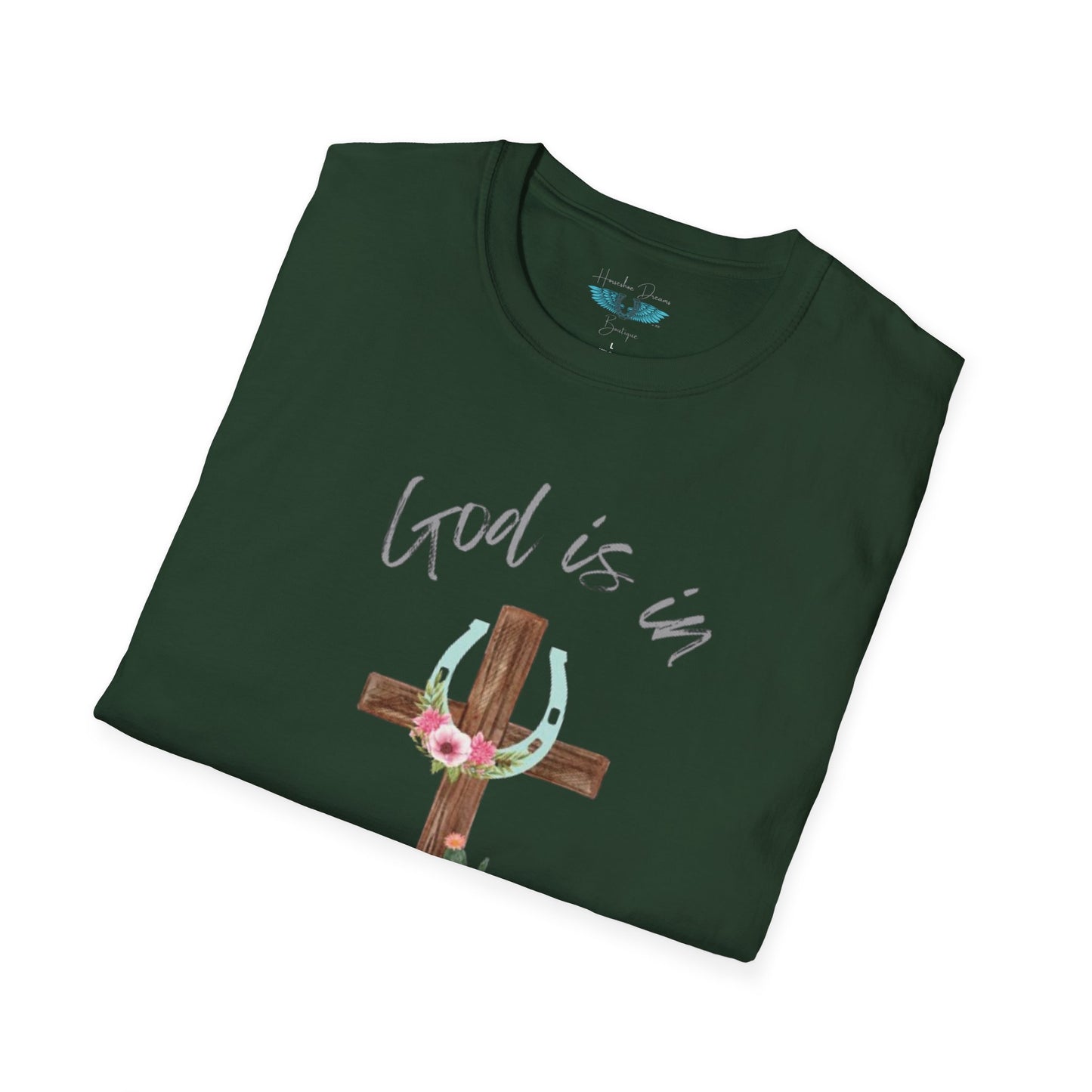 God Is In My Story Women's Unisex Softstyle Faith based Graphic T-Shirt