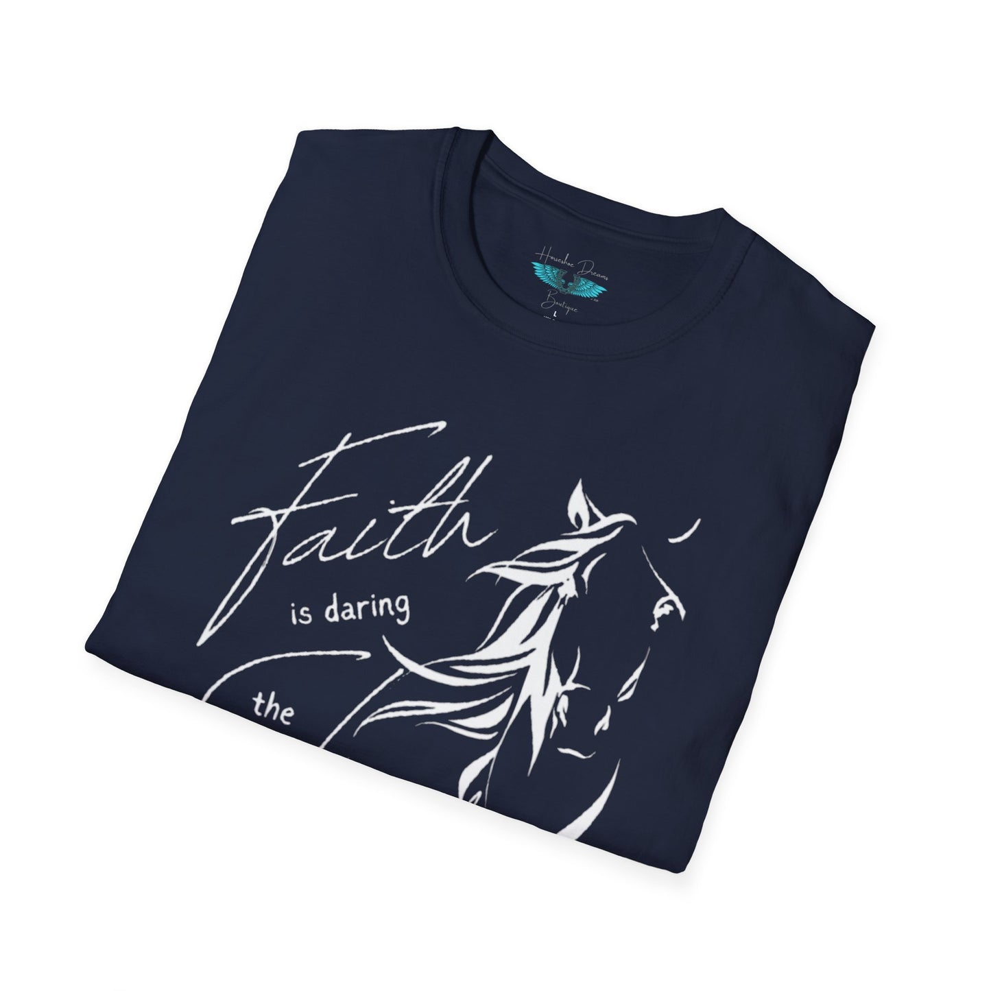 Faith and Horses in White Unisex Softstyle T-Shirt