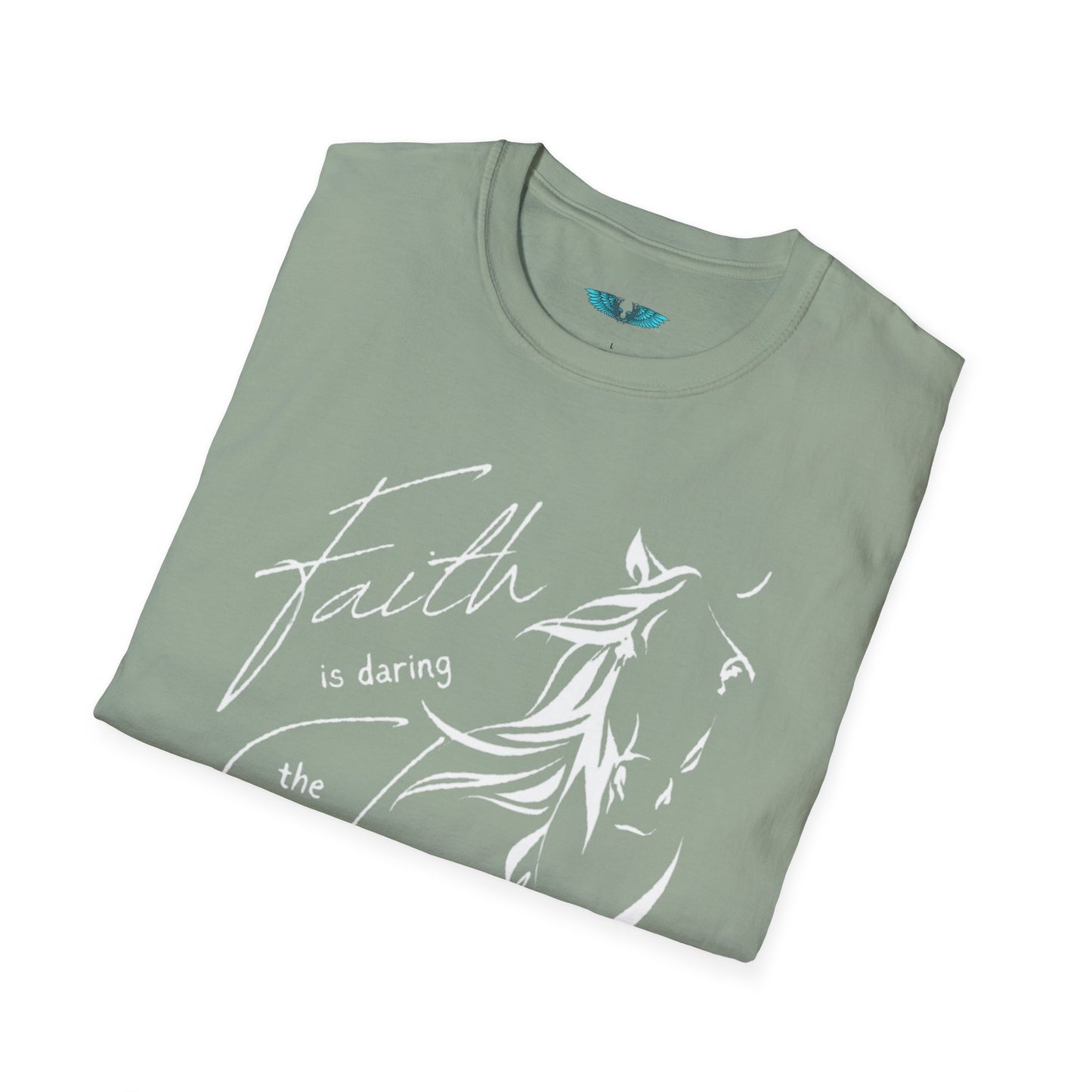 Faith and Horses in White Unisex Softstyle T-Shirt