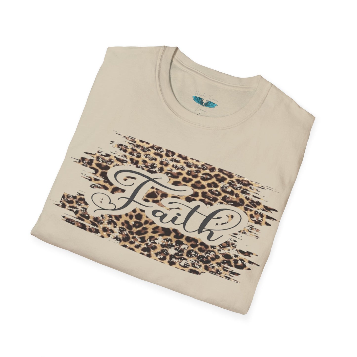 Faith Leopard Print Women's Faith Based Graphic Tees