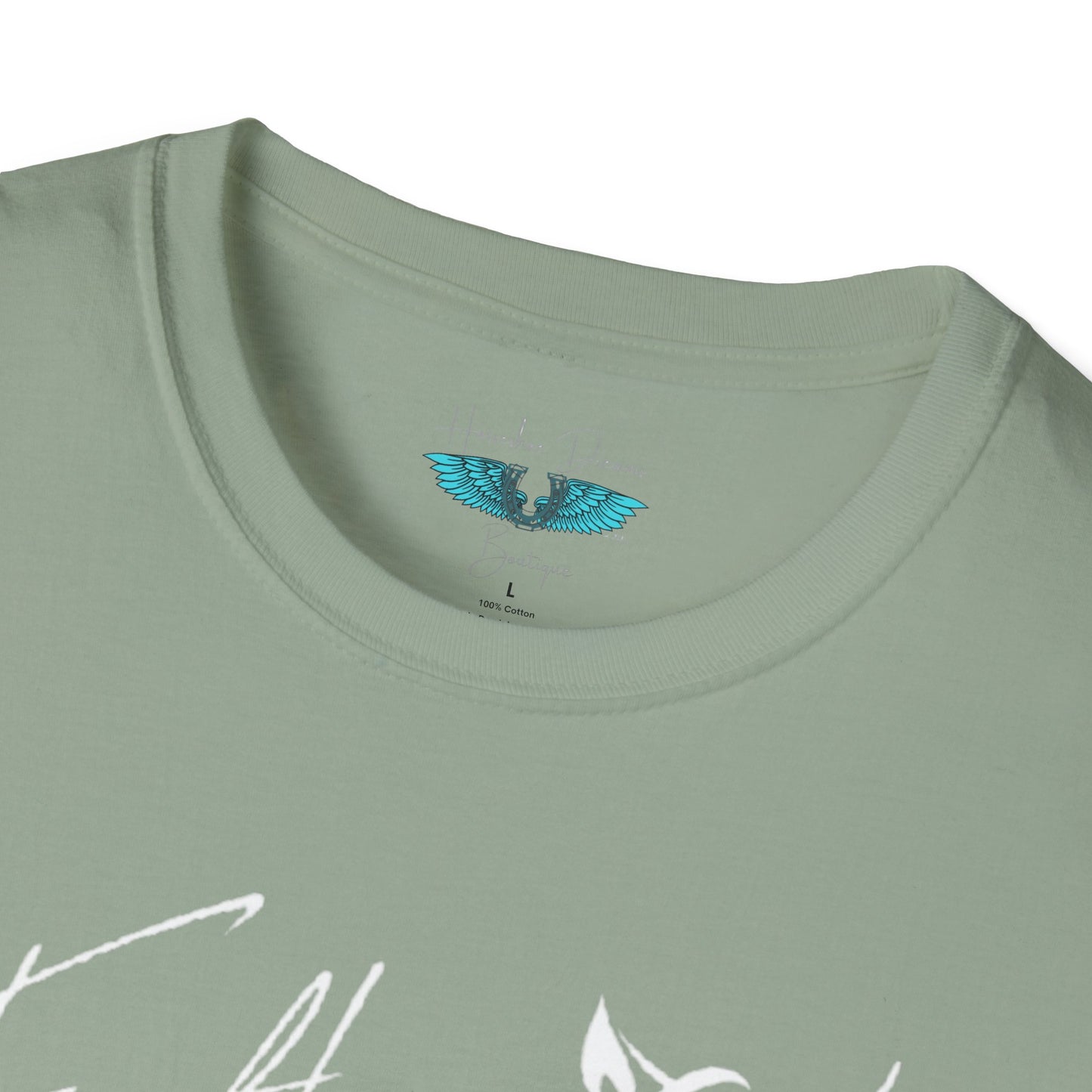 Faith and Horses in White Unisex Softstyle T-Shirt