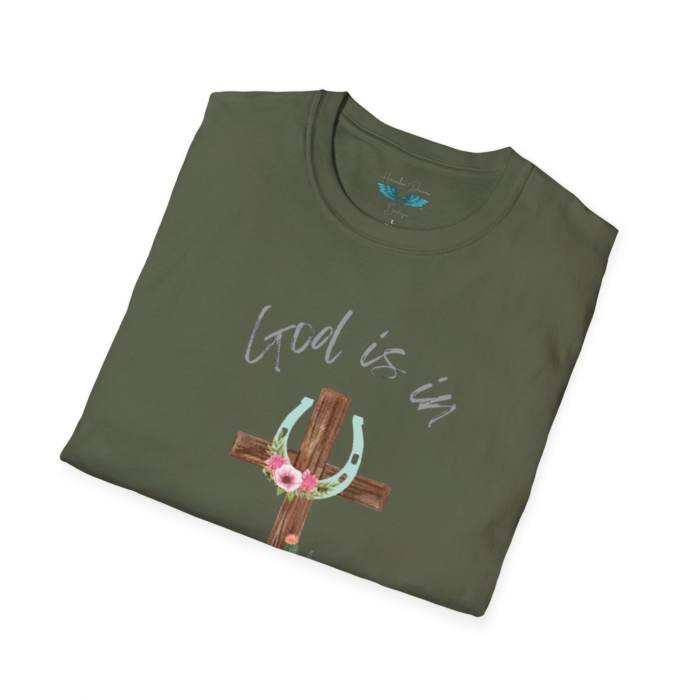 God Is In My Story Women's Unisex Softstyle Faith based Graphic T-Shirt