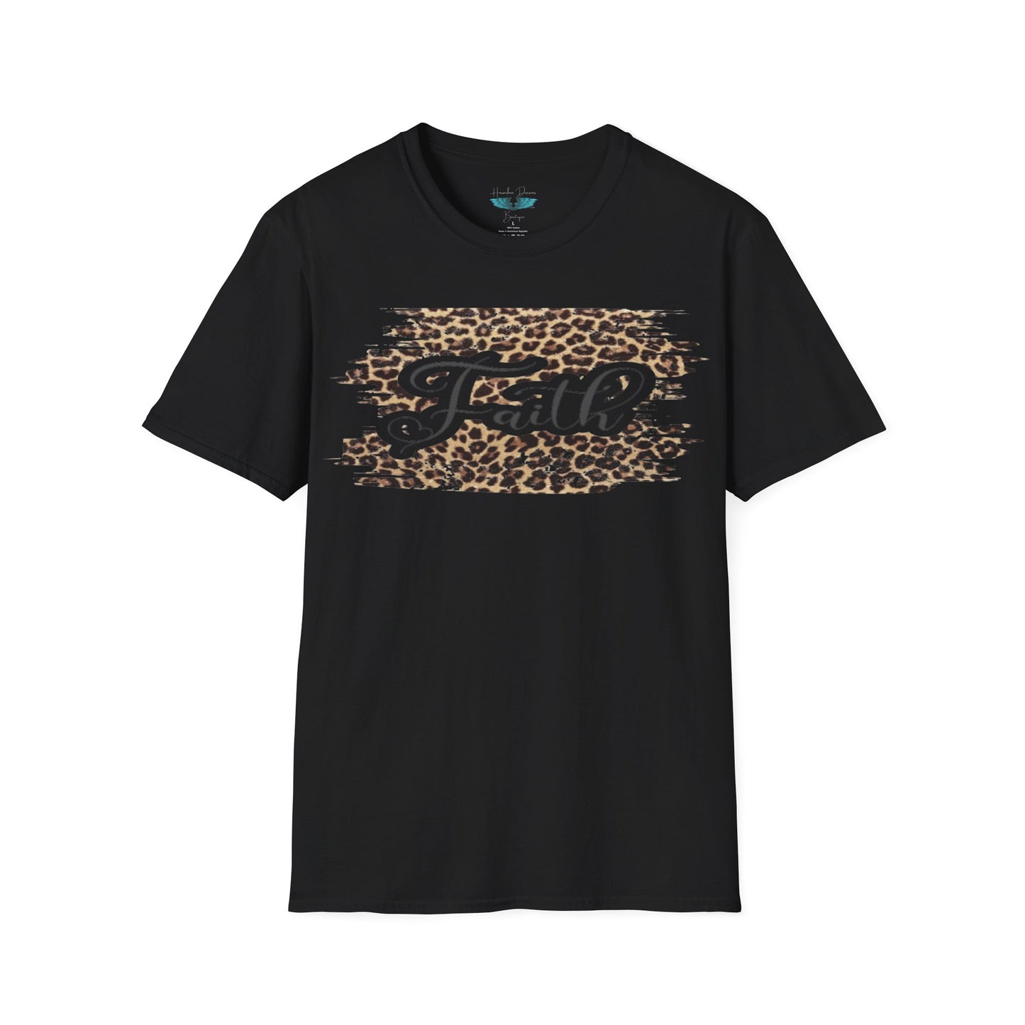 Faith Leopard Print Women's Faith Based Graphic Tees