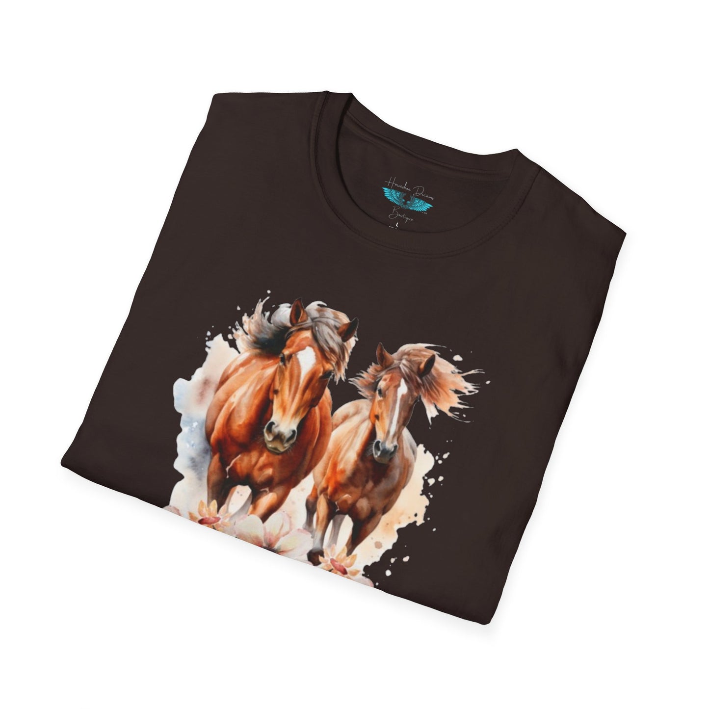 My Happy Place - Horses and Wildflowers Graphic Tee