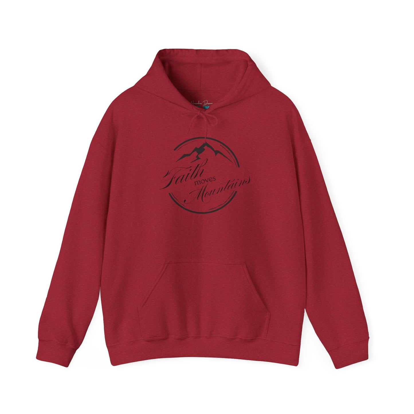 Faith Moves Moutains in Black Unisex Heavy Blend™ Hooded Sweatshirt
