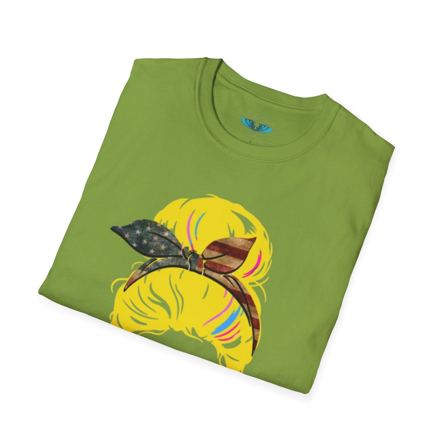 Retiree Hair Don't Care - Military Airforce - Women Soft Style Graphic Tee