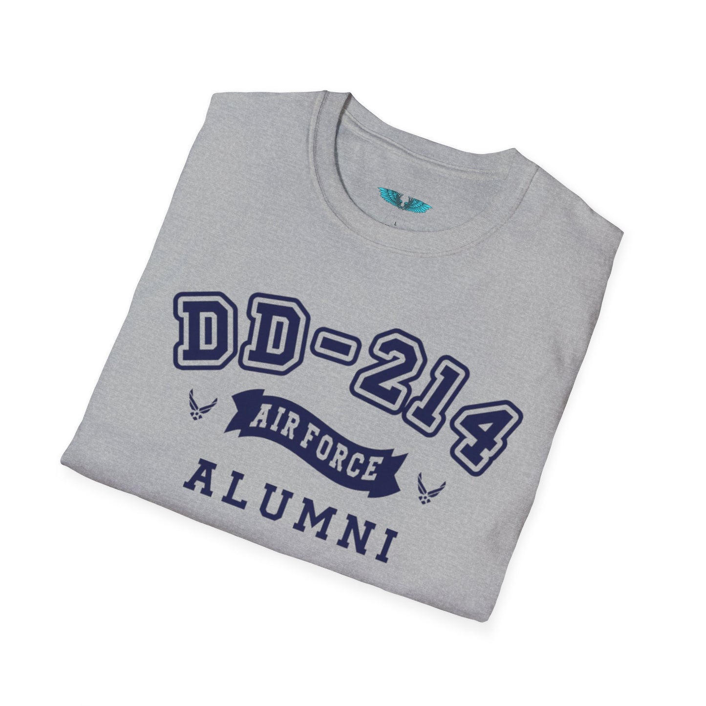 Air Force Alumni Women's Soft Style T-Shirt Letters in Navy