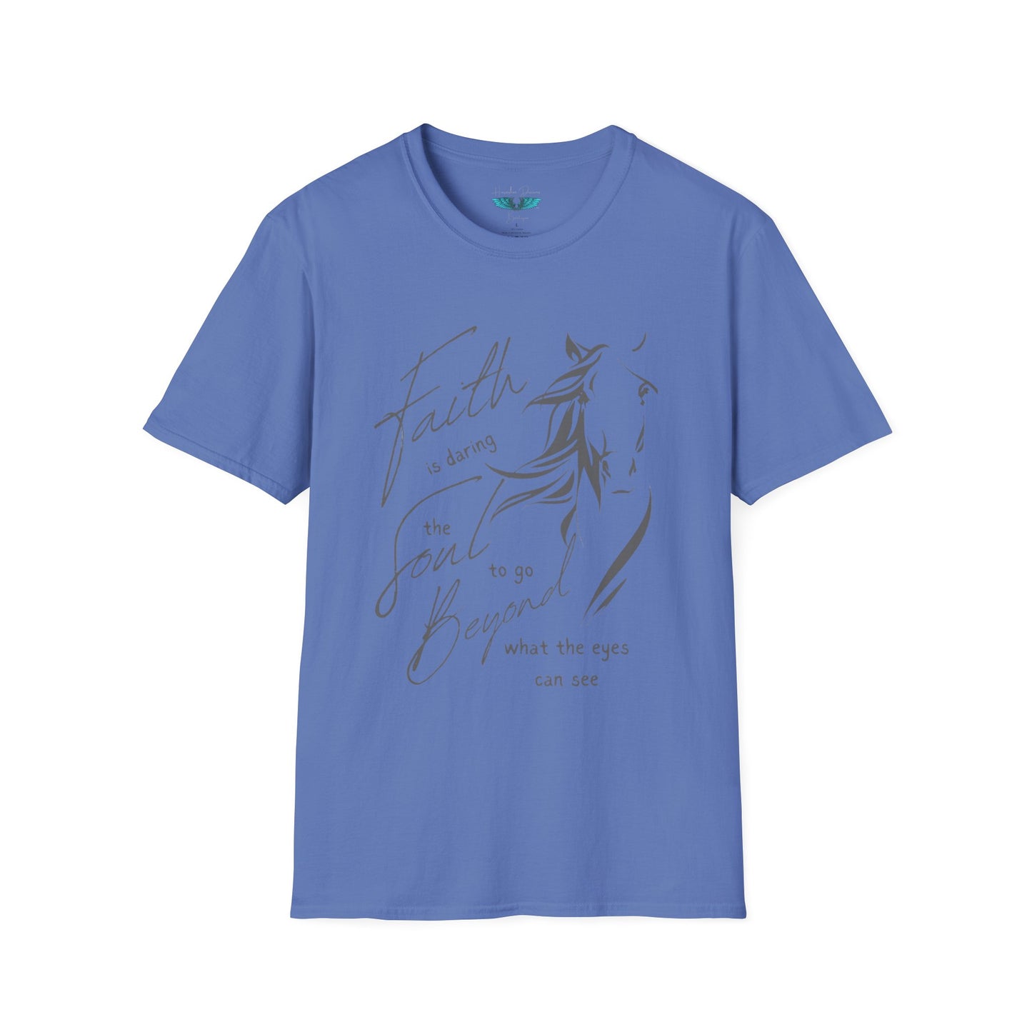 Faith and Horses in Grey Unisex Softstyle Graphic Tee