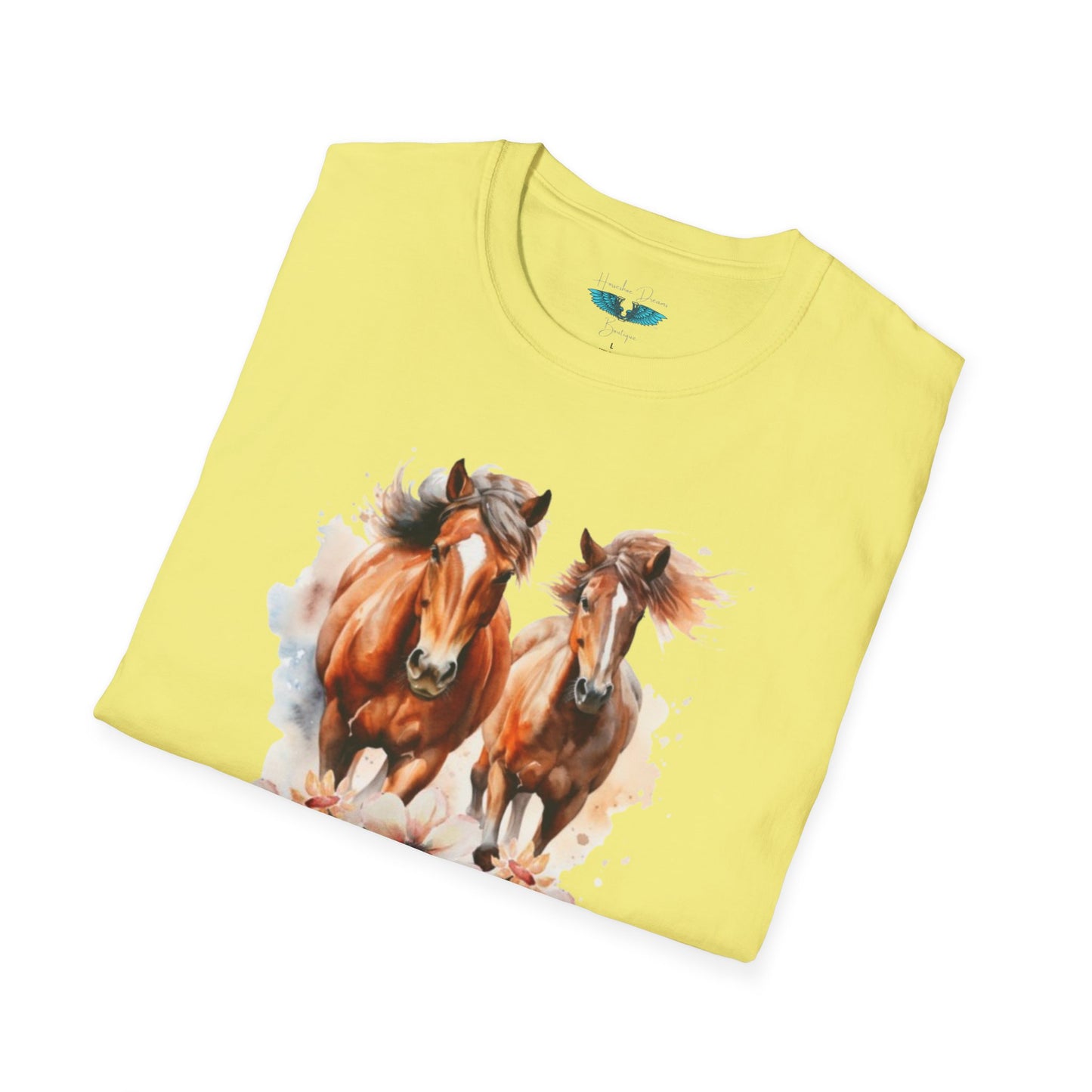 My Happy Place - Horses and Wildflowers Graphic Tee