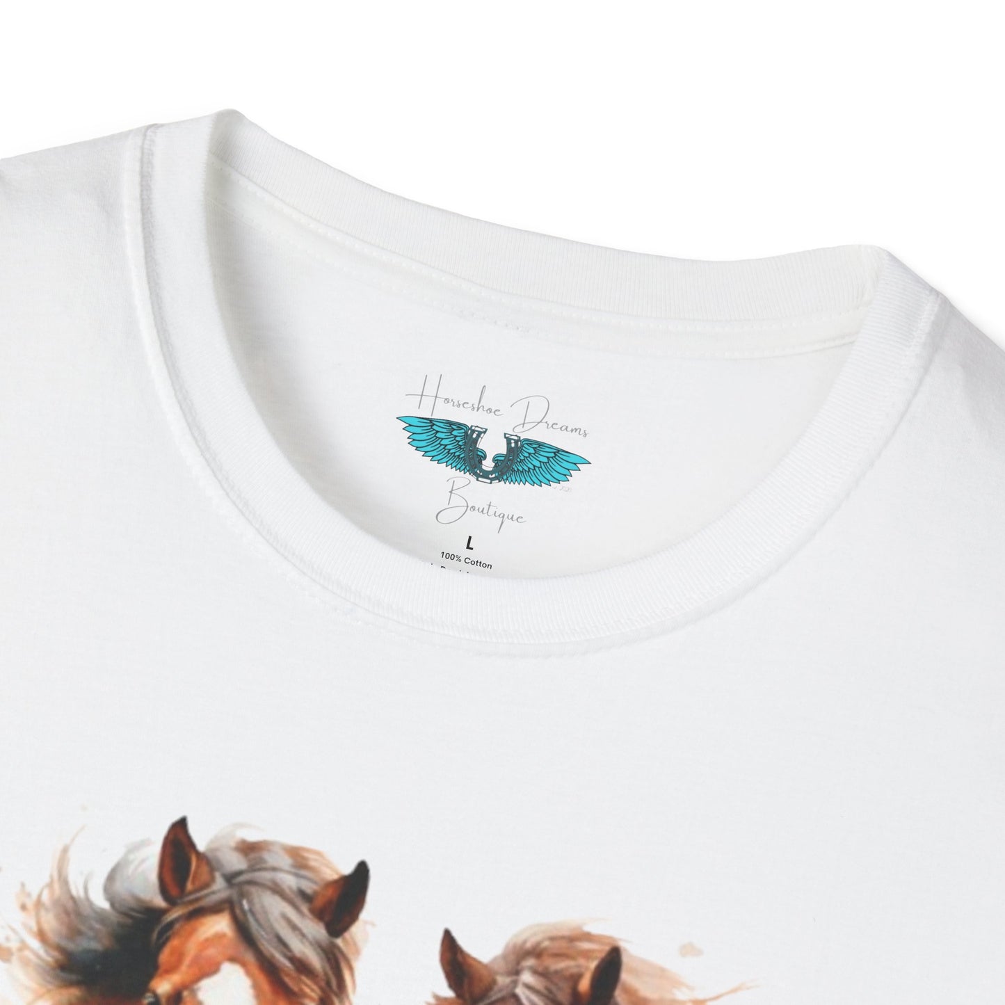 My Happy Place - Horses and Wildflowers Graphic Tee