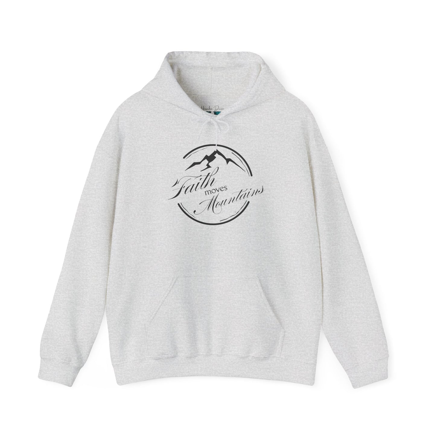 Faith Moves Moutains in Black Unisex Heavy Blend™ Hooded Sweatshirt