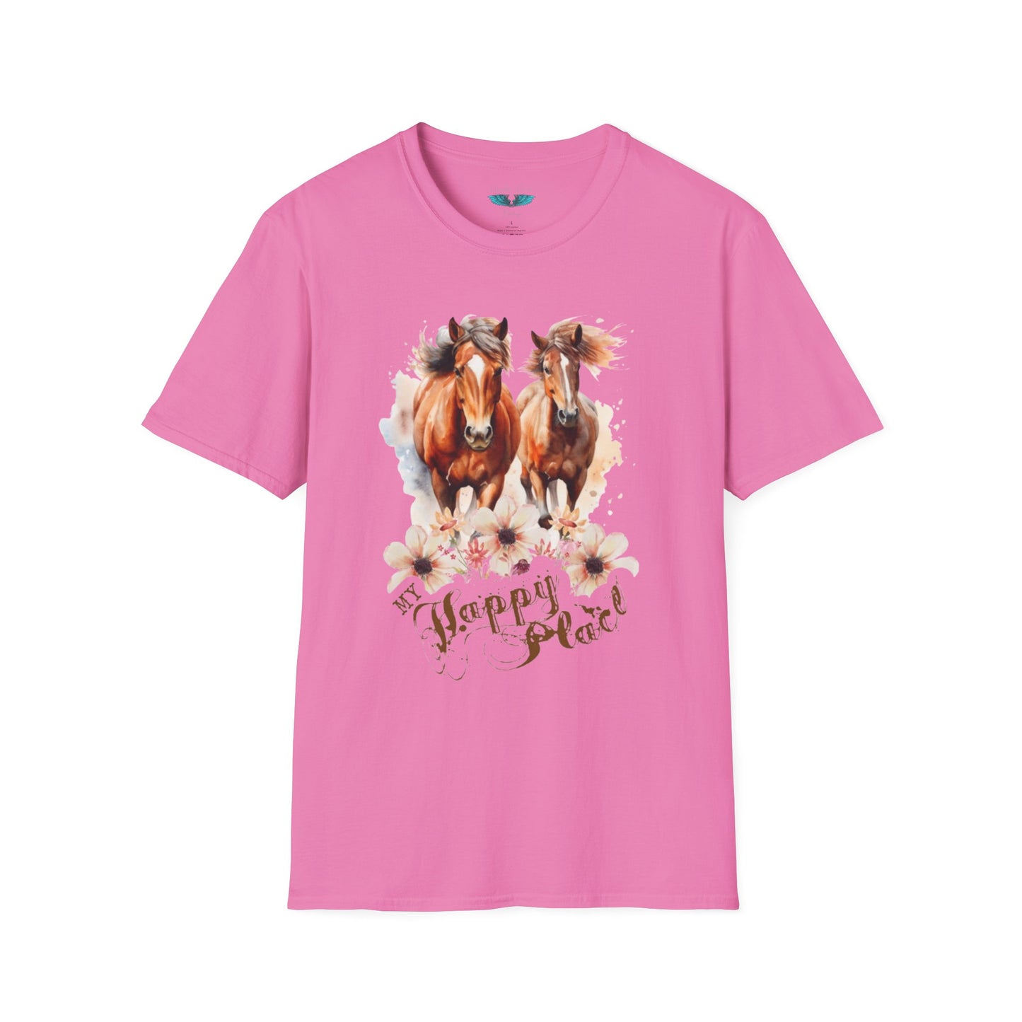 My Happy Place - Horses and Wildflowers Graphic Tee