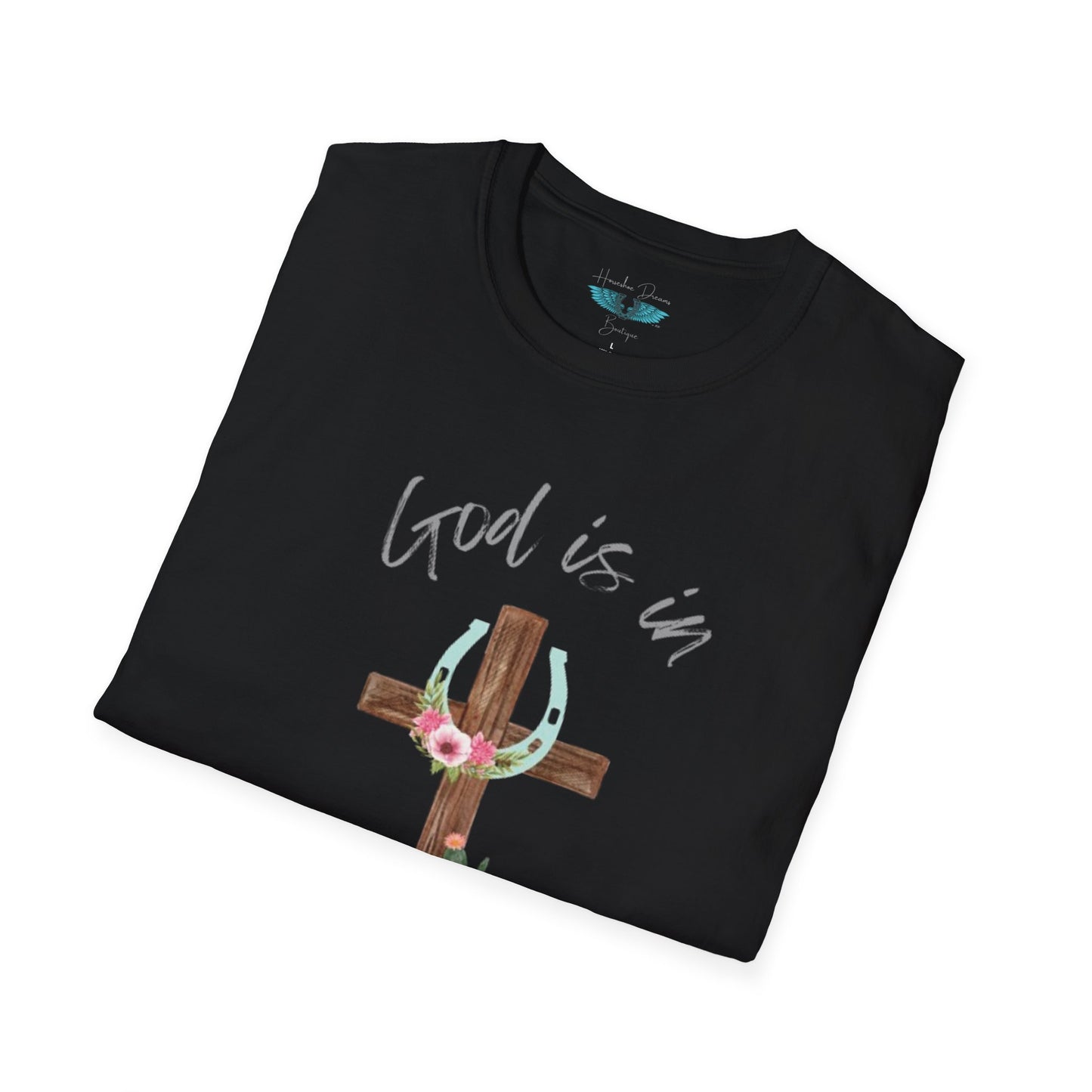 God Is In My Story Women's Unisex Softstyle Faith based Graphic T-Shirt