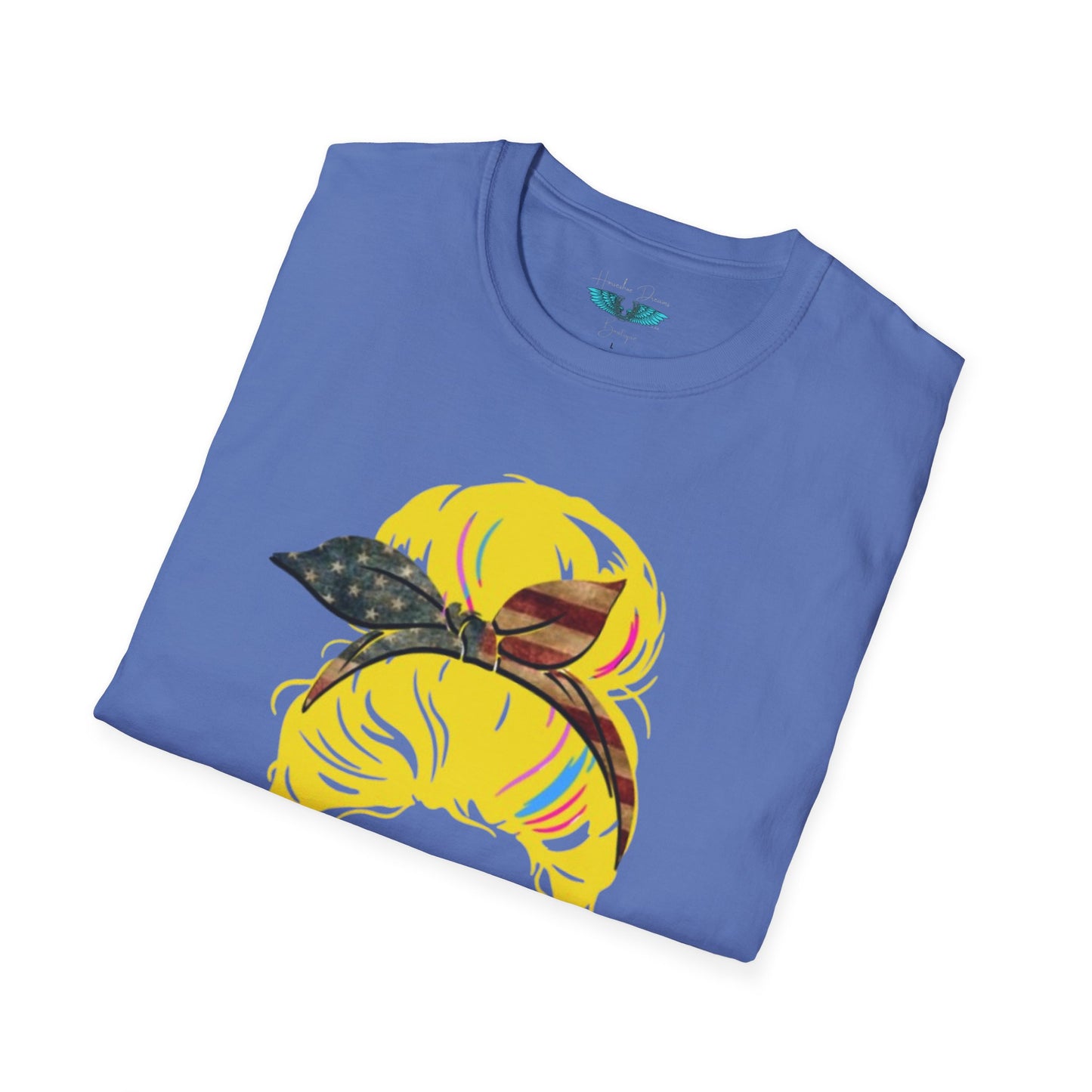 Retiree Hair Don't Care - Military Airforce - Women Soft Style Graphic Tee