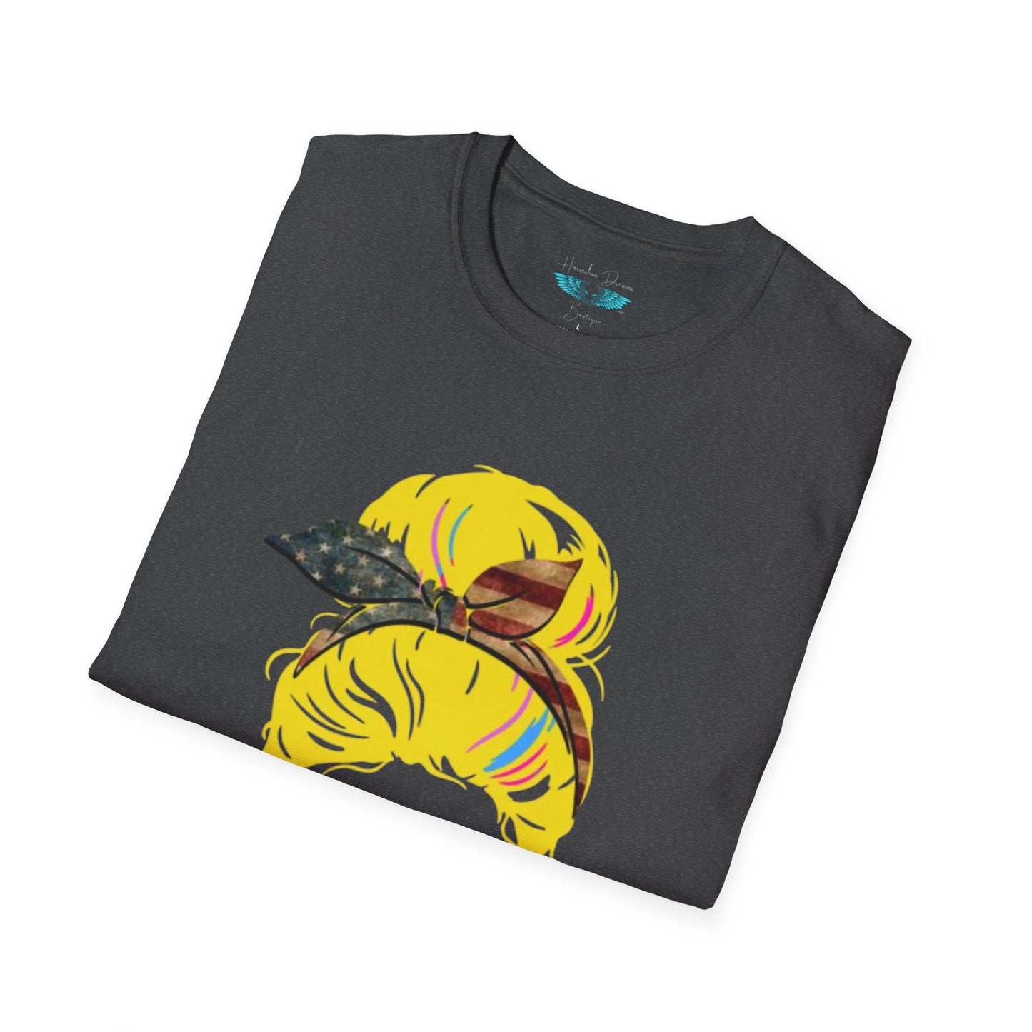 Retiree Hair Don't Care - Military Airforce - Soft Style Women's Graphic Tee