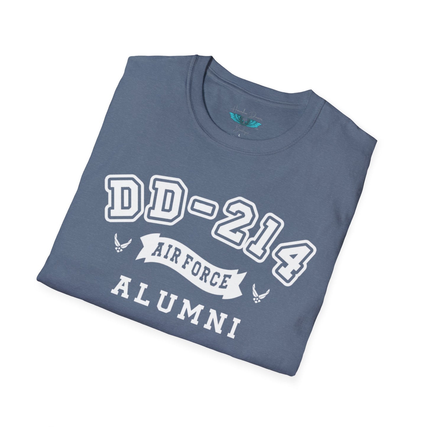 Airforce Alumni Women's Softstyle T-Shirt - Retired Graphic Tee White Text