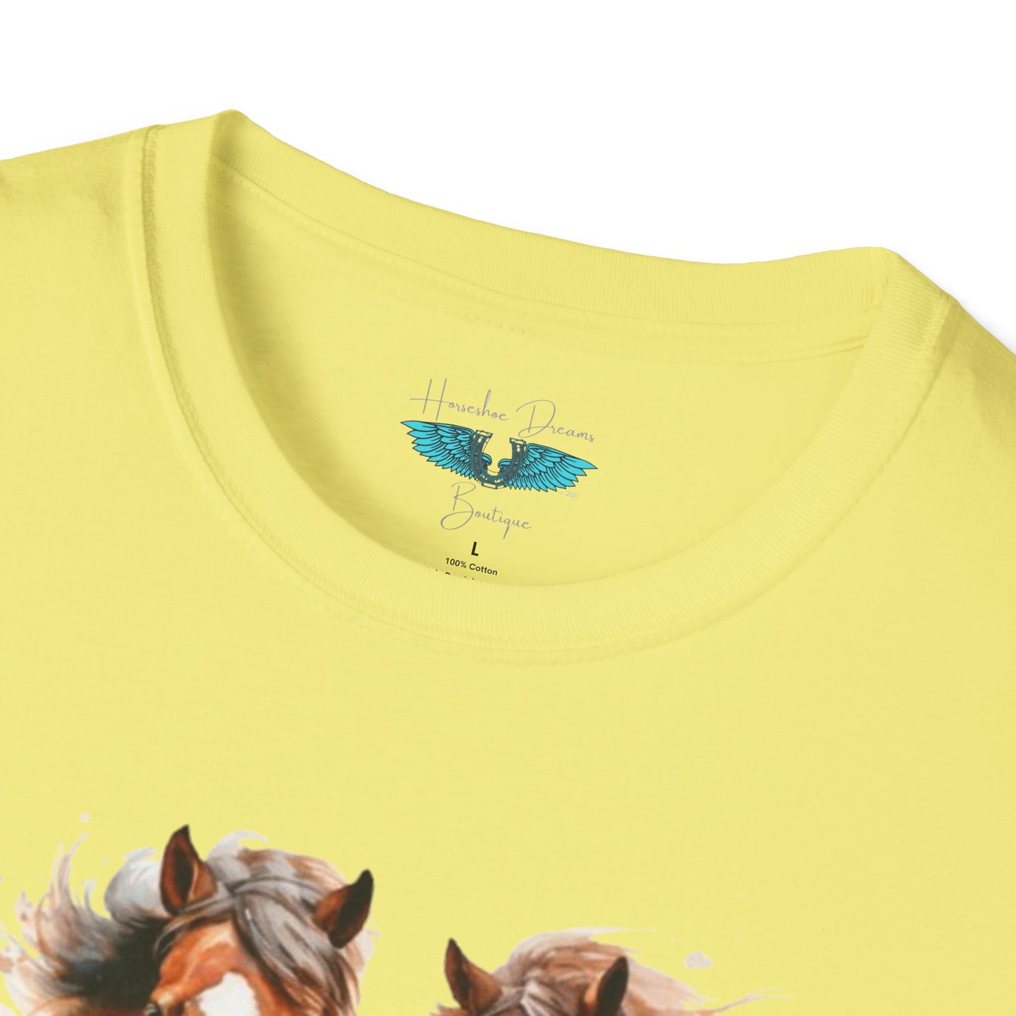 My Happy Place - Horses and Wildflowers Graphic Tee