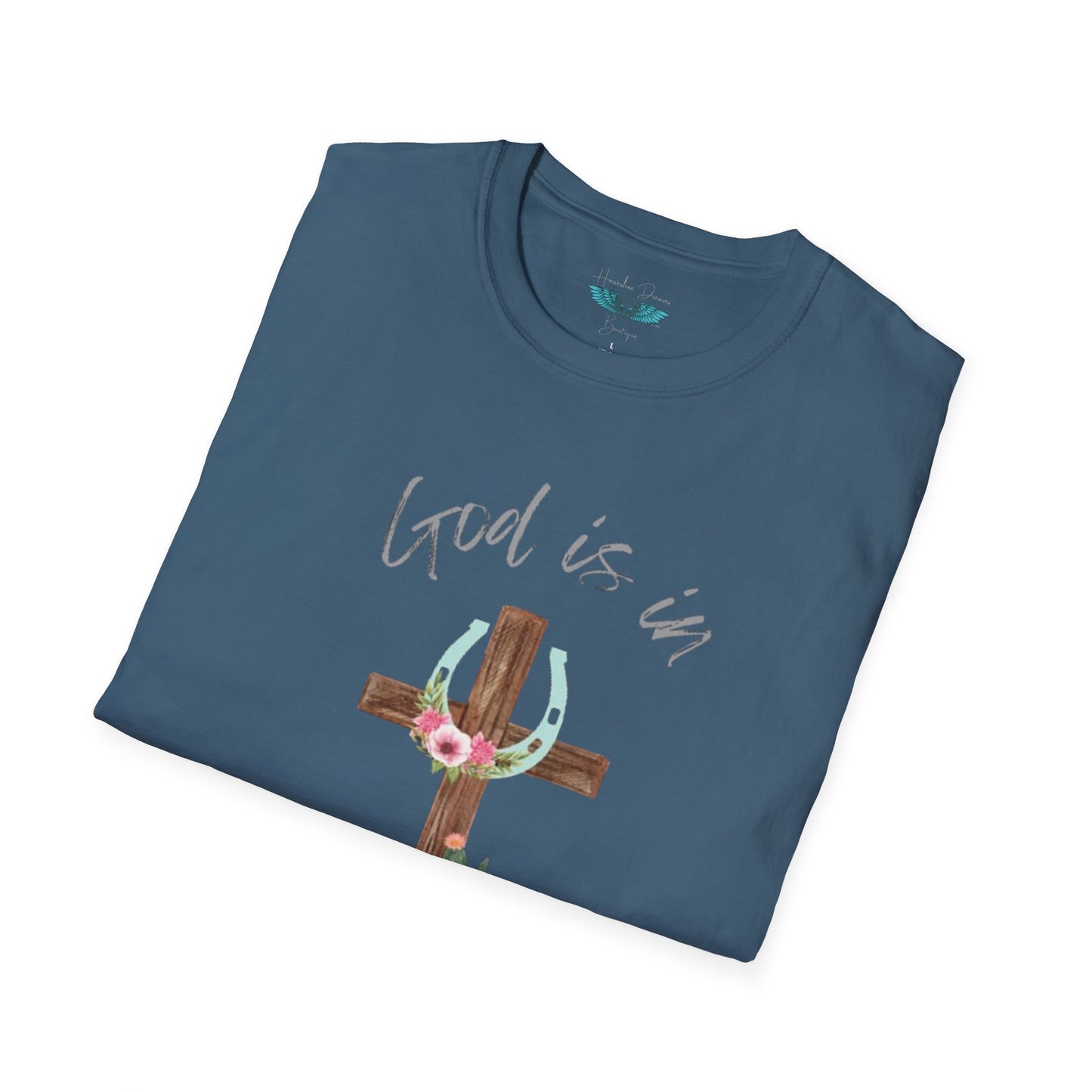 God Is In My Story Women's Unisex Softstyle Faith based Graphic T-Shirt