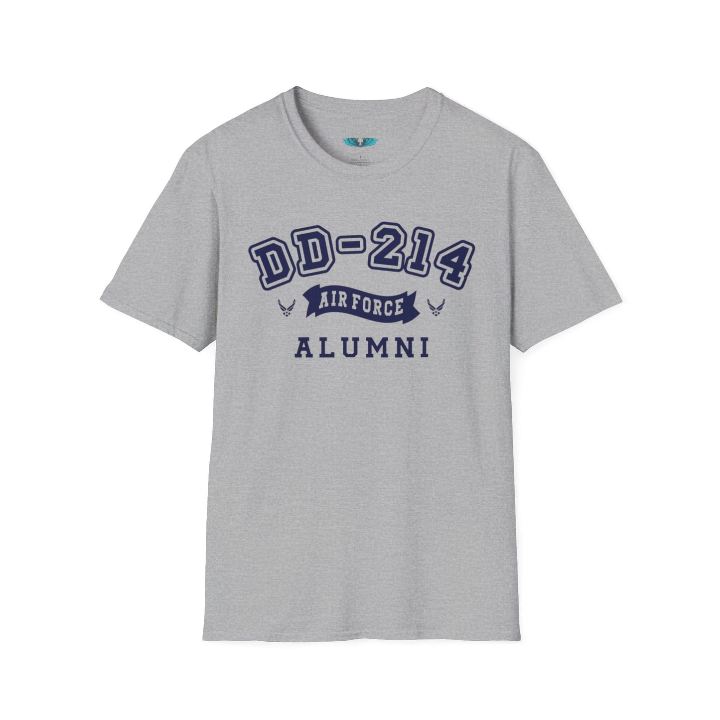 Air Force Alumni Women's Soft Style T-Shirt Letters in Navy