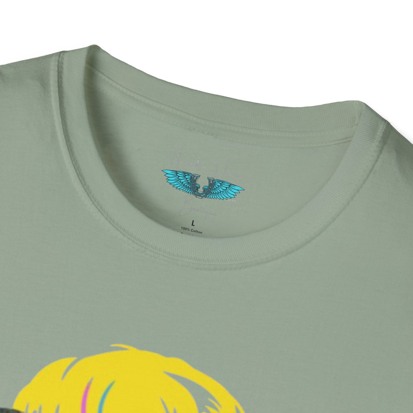 Retiree Hair Don't Care - Military Airforce - Women Soft Style Graphic Tee