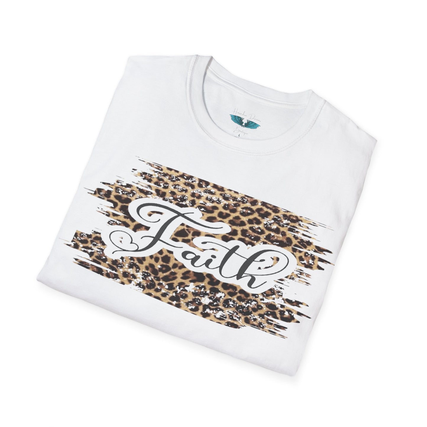 Faith Leopard Print Women's Faith Based Graphic Tees