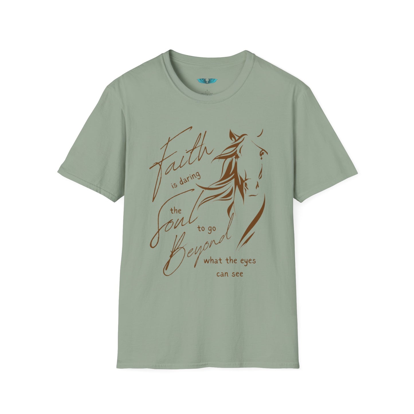 Faith and Horses in Brown Unisex Softstyle T-Shirt