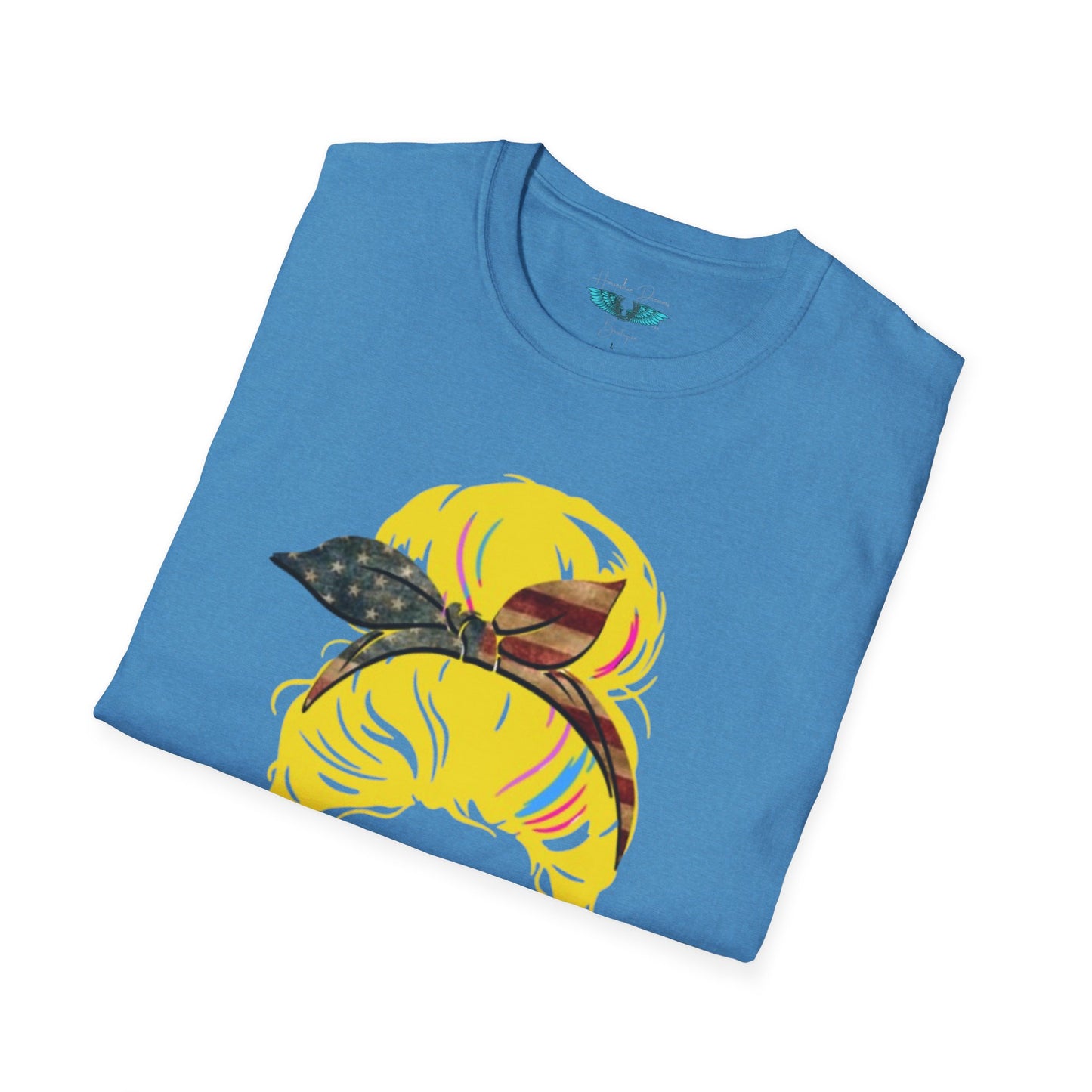 Retiree Hair Don't Care - Military Airforce - Women Soft Style Graphic Tee