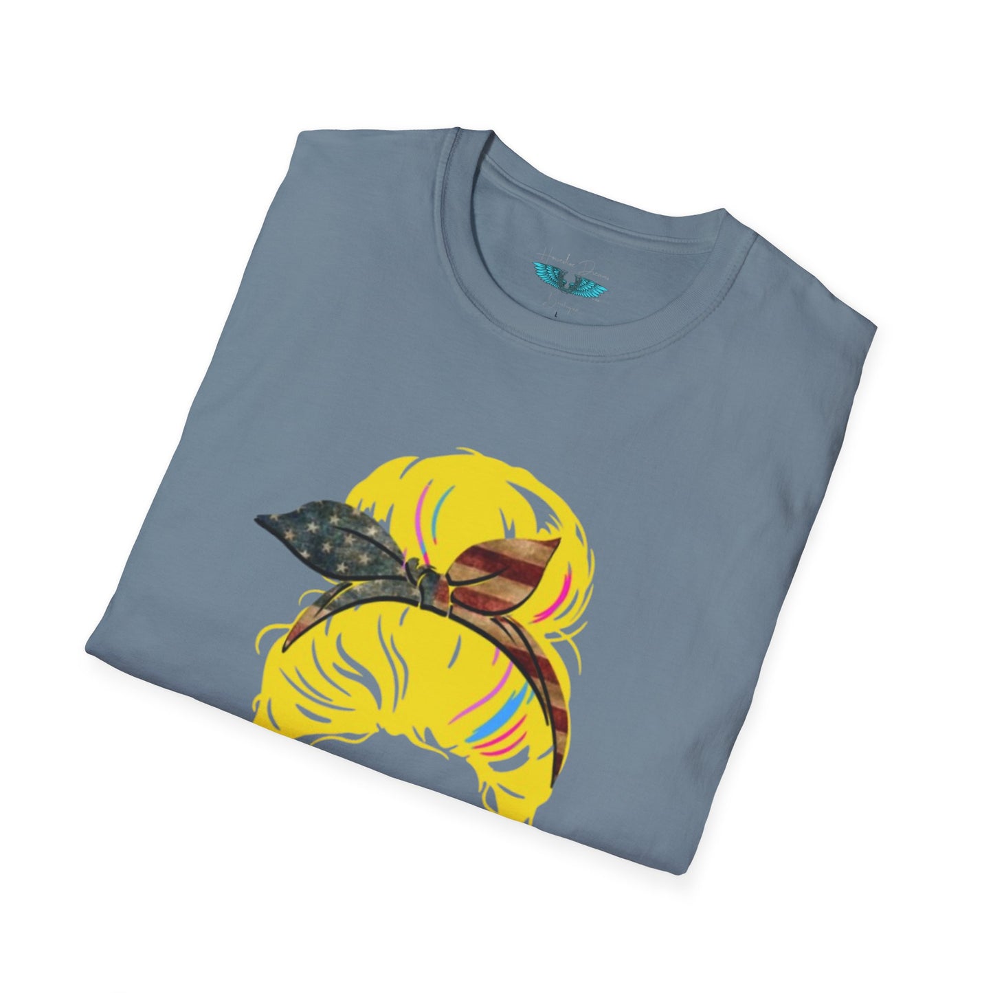 Retiree Hair Don't Care - Military Airforce - Soft Style Women's Graphic Tee