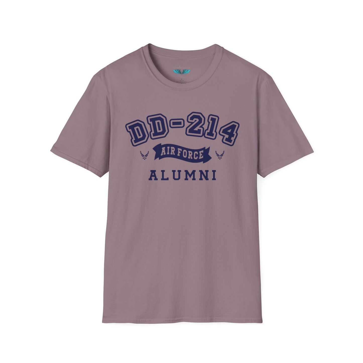 Air Force Alumni Women's Soft Style T-Shirt Letters in Navy