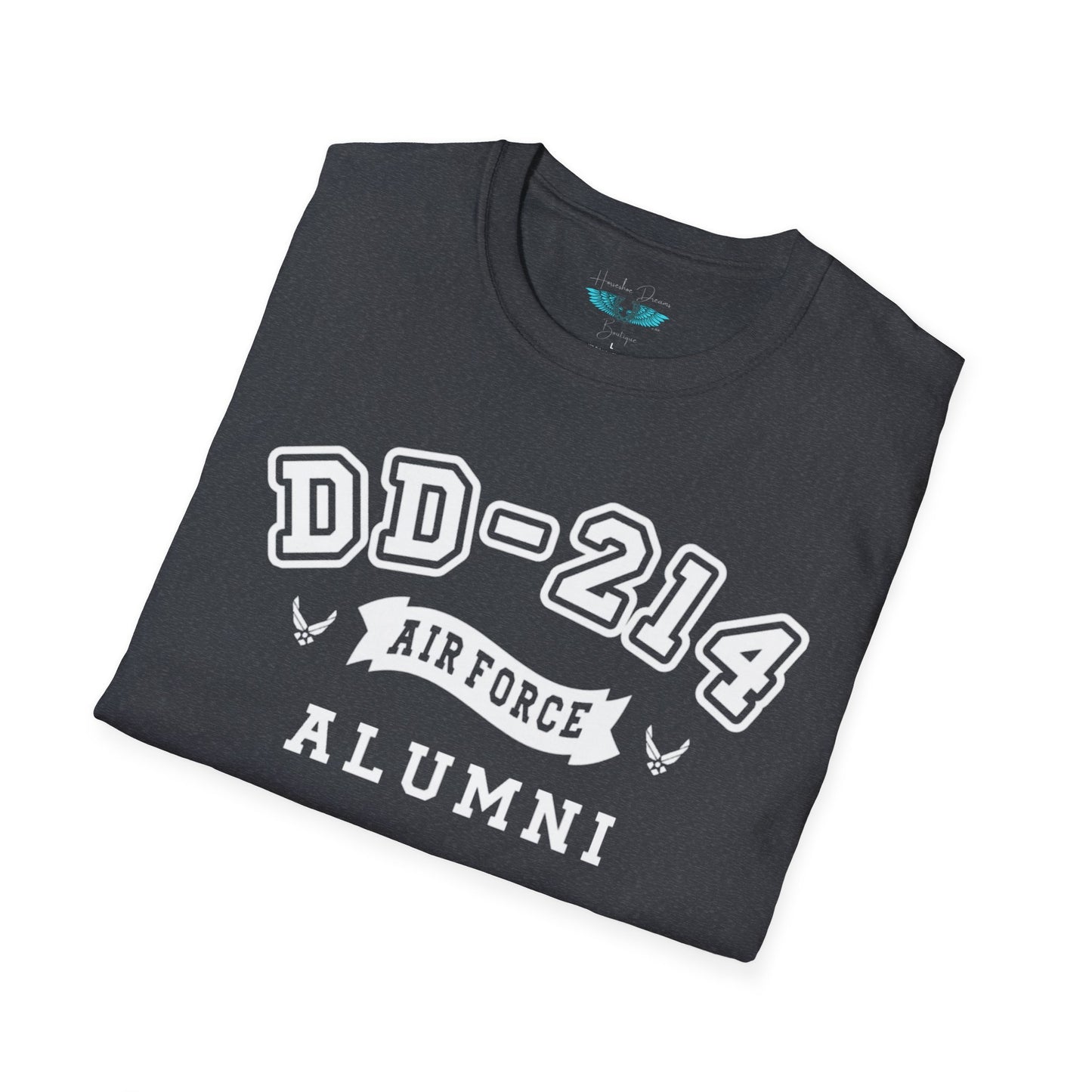 Airforce Alumni Women's Softstyle T-Shirt - Retired Graphic Tee White Text