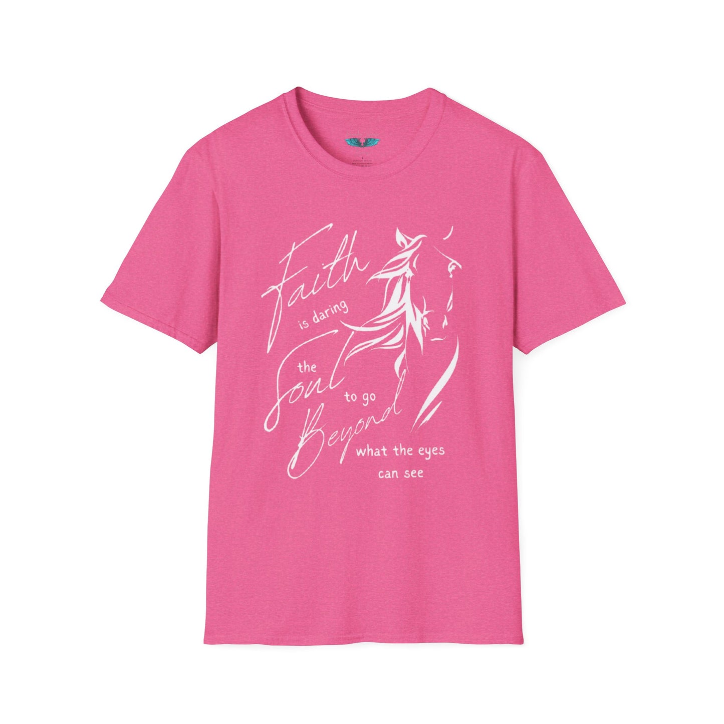 Faith and Horses in White Unisex Softstyle T-Shirt
