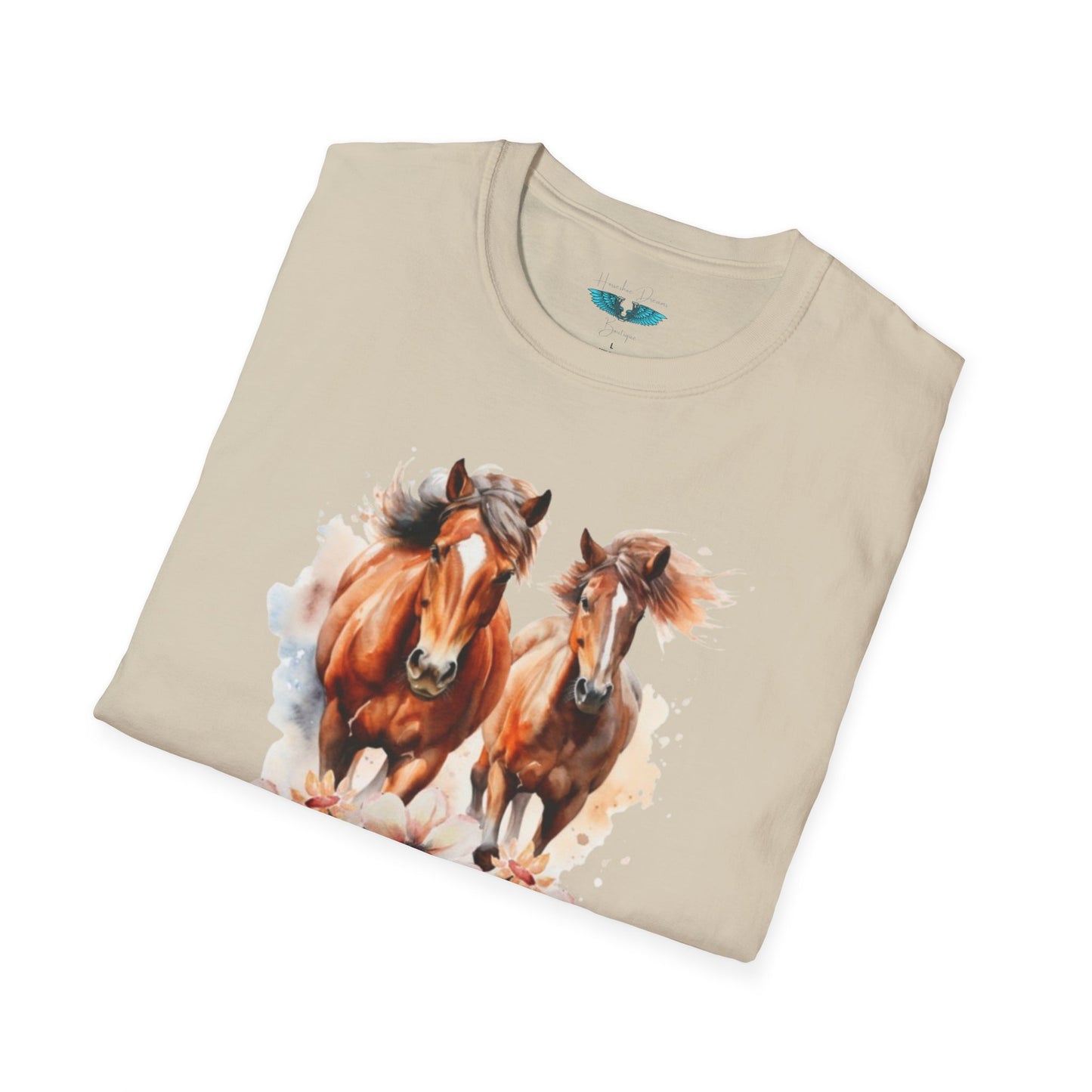 My Happy Place - Horses and Wildflowers Graphic Tee