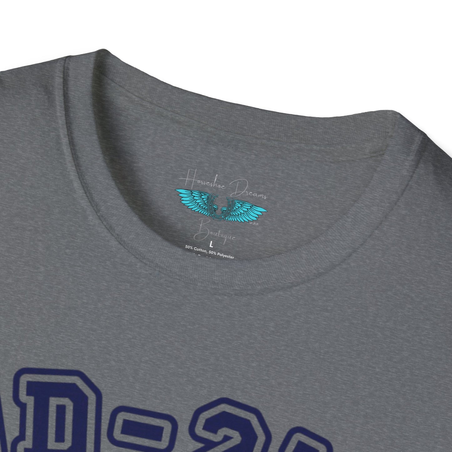 Air Force Alumni Women's Soft Style T-Shirt Letters in Navy