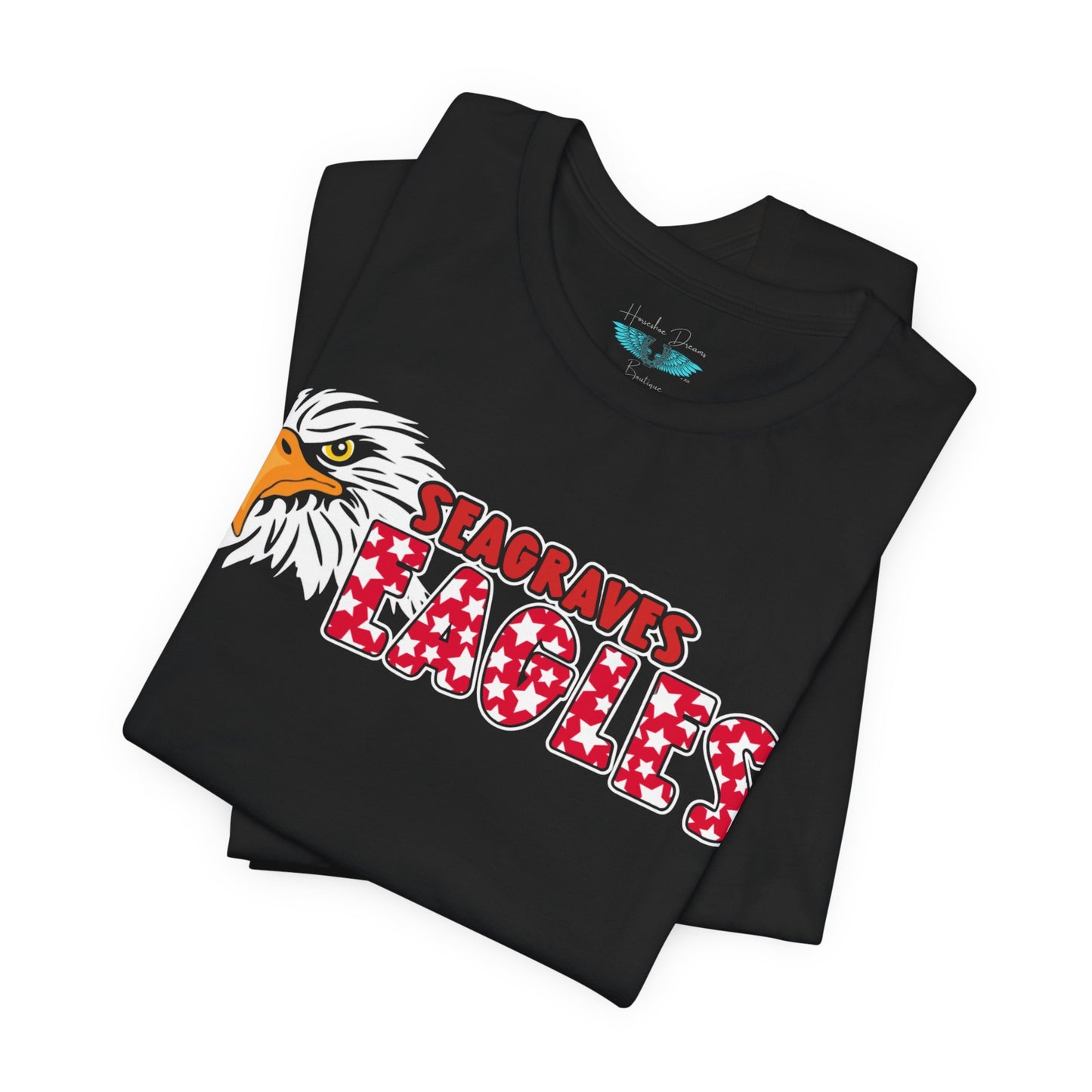 Seagraves Eagles - Sporty Eagle Graphic Tee, Unisex Jersey Short Sleeve Tee, Casual Wear, Team Spirit Shirt, Game Day Apparel