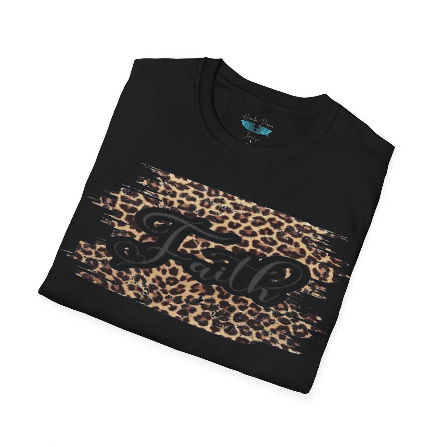 Faith Leopard Print Women's Faith Based Graphic Tees