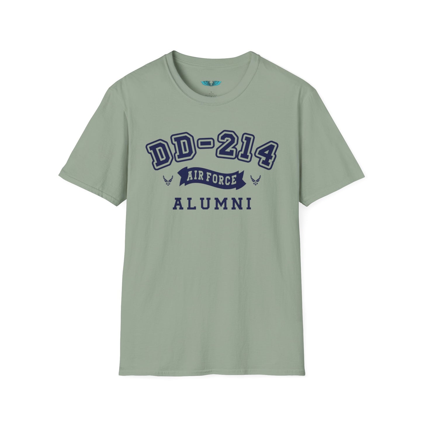 Air Force Alumni Women's Soft Style T-Shirt Letters in Navy