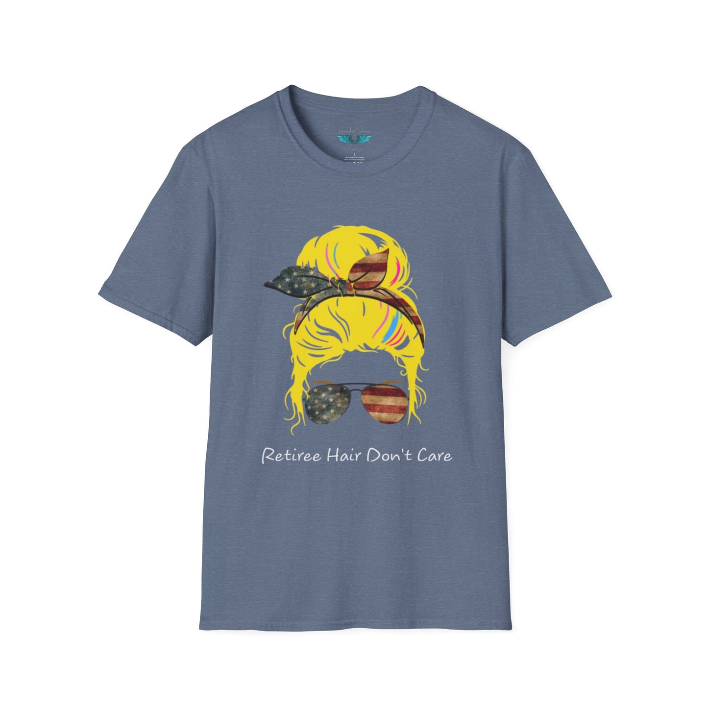 Retiree Hair Don't Care - Military Airforce - Soft Style Women's Graphic Tee