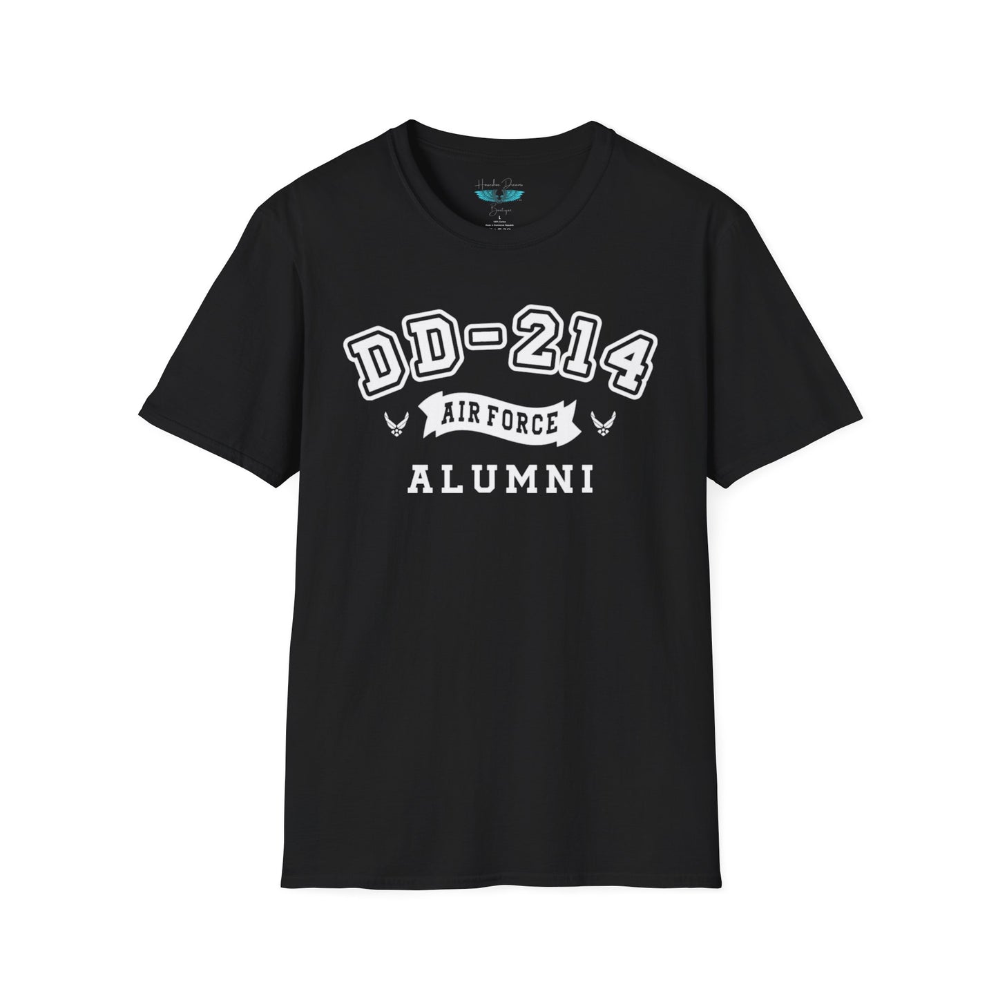 Airforce Alumni Women's Softstyle T-Shirt - Retired Graphic Tee White Text
