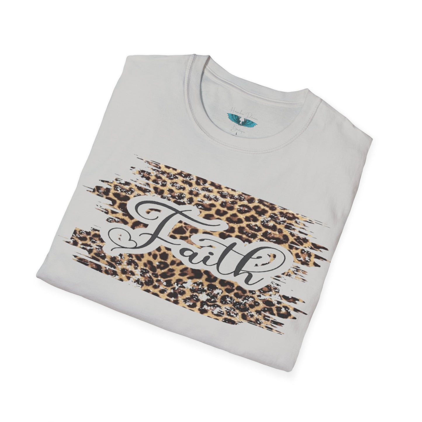 Faith Leopard Print Women's Faith Based Graphic Tees