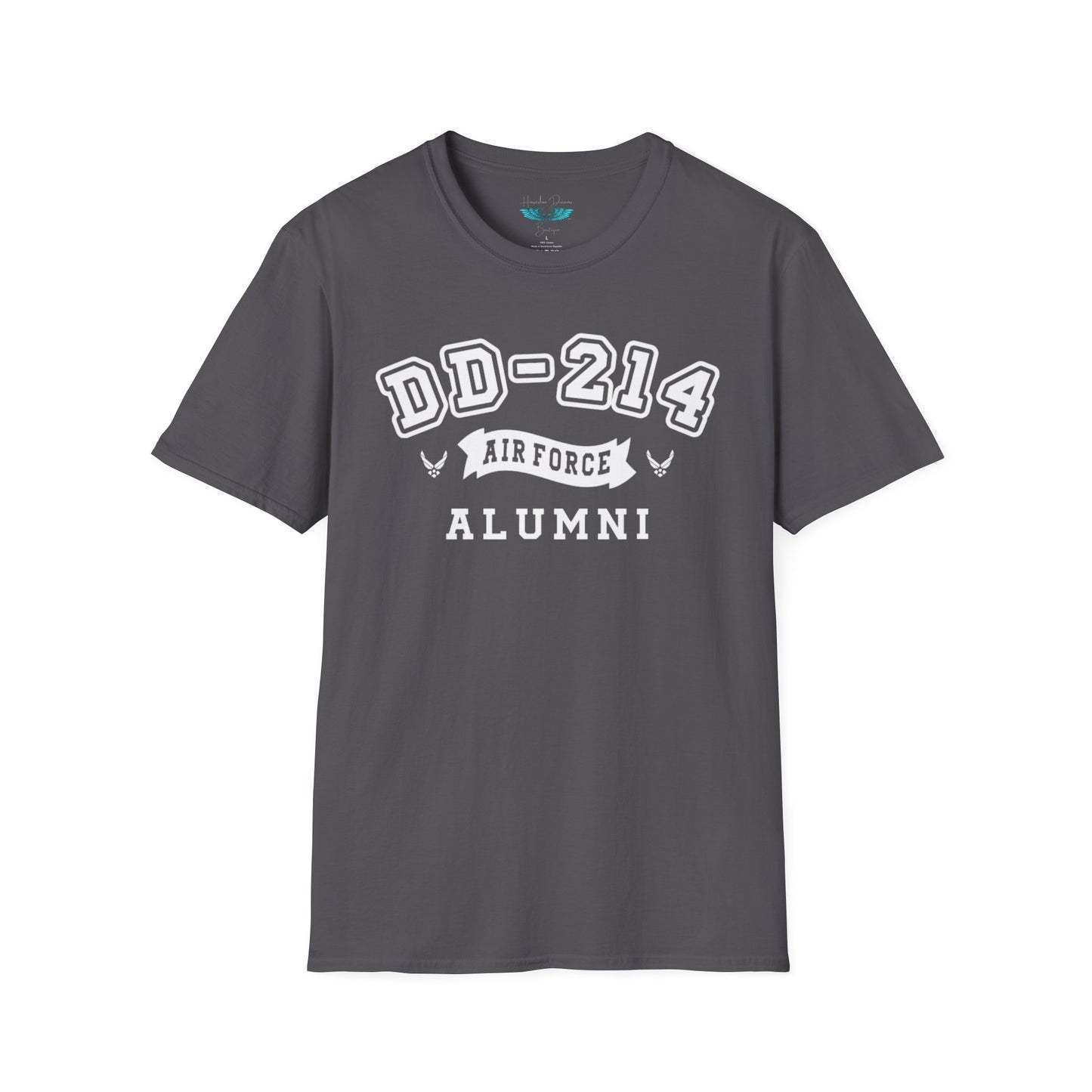 Airforce Alumni Women's Softstyle T-Shirt - Retired Graphic Tee White Text