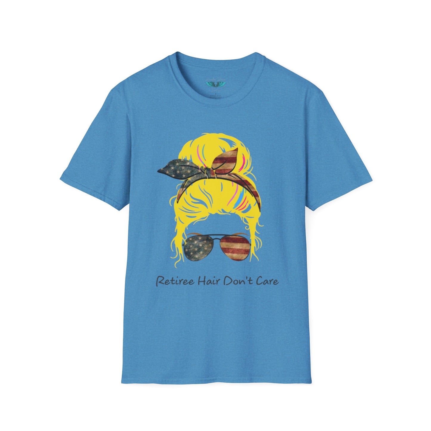 Retiree Hair Don't Care - Military Airforce - Women Soft Style Graphic Tee