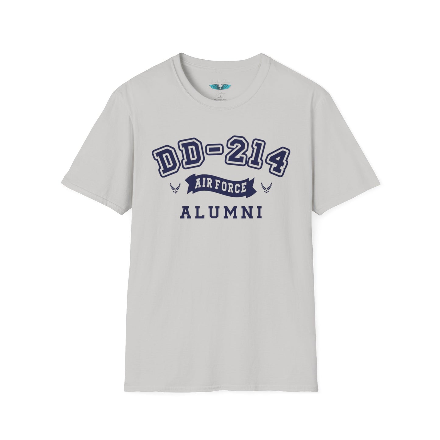 Air Force Alumni Women's Soft Style T-Shirt Letters in Navy