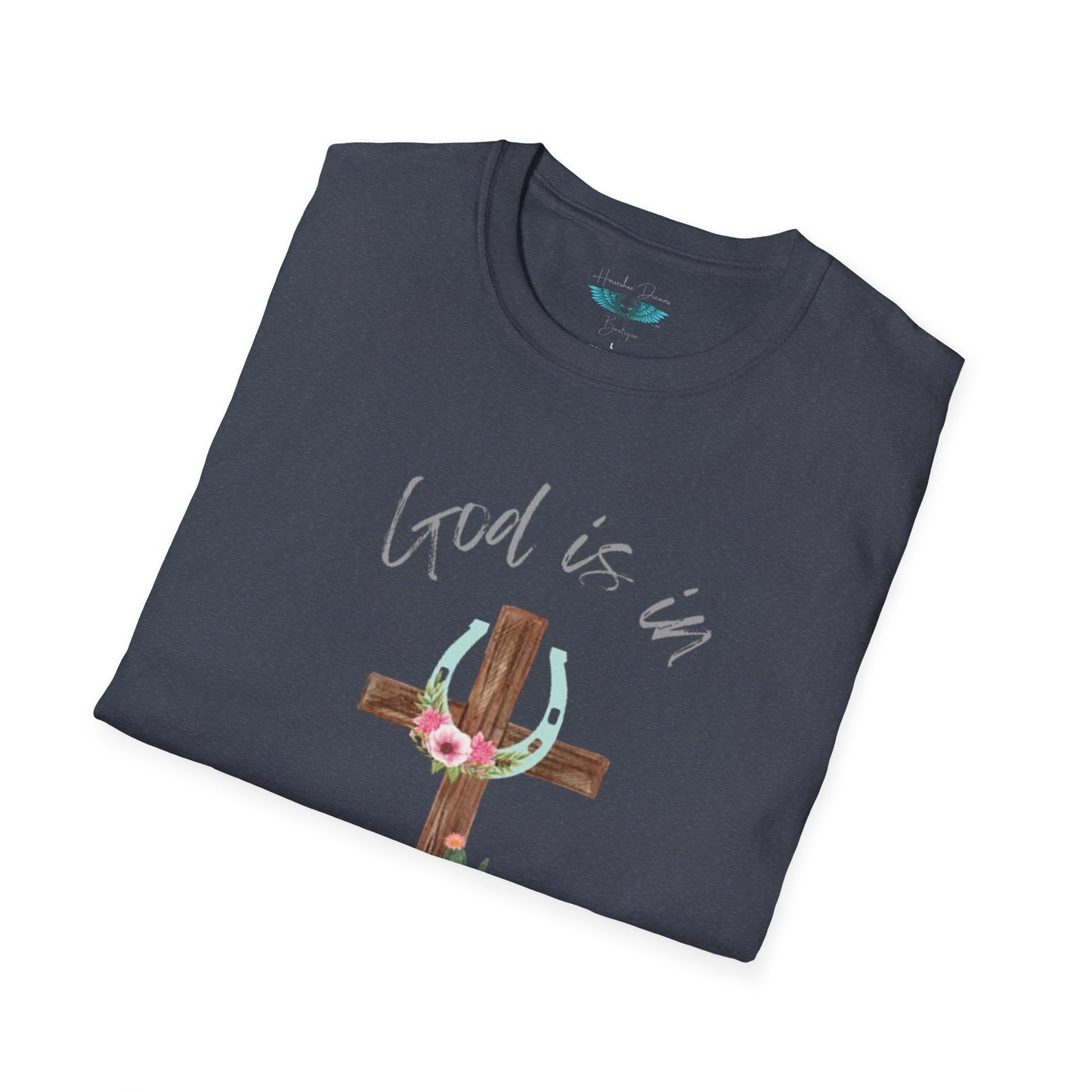 God Is In My Story Women's Unisex Softstyle Faith based Graphic T-Shirt