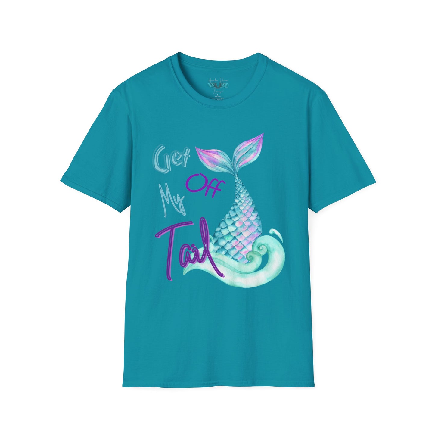 Get Off My Tail - Mermaid Tail Unisex Softstyle Graphic Tee